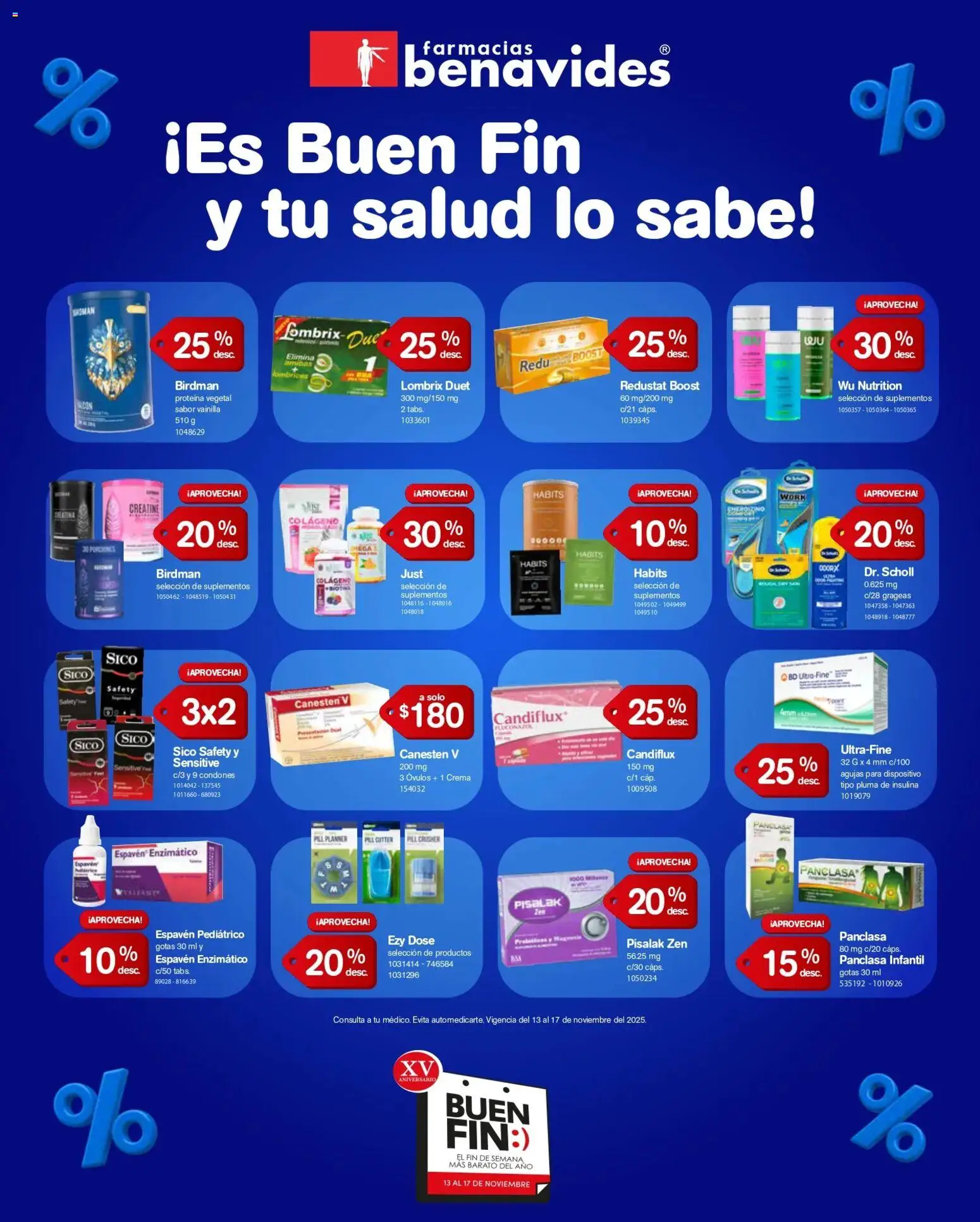 Nuevas ofertas de Farmacia Benavides válidas en toda la República Mexicana desde el 13.11.2025. ¡Encuentra las mejores ofertas en Farmacia Benavides Buen Fin ! | Página: 5 | Productos: Cutter, Crema