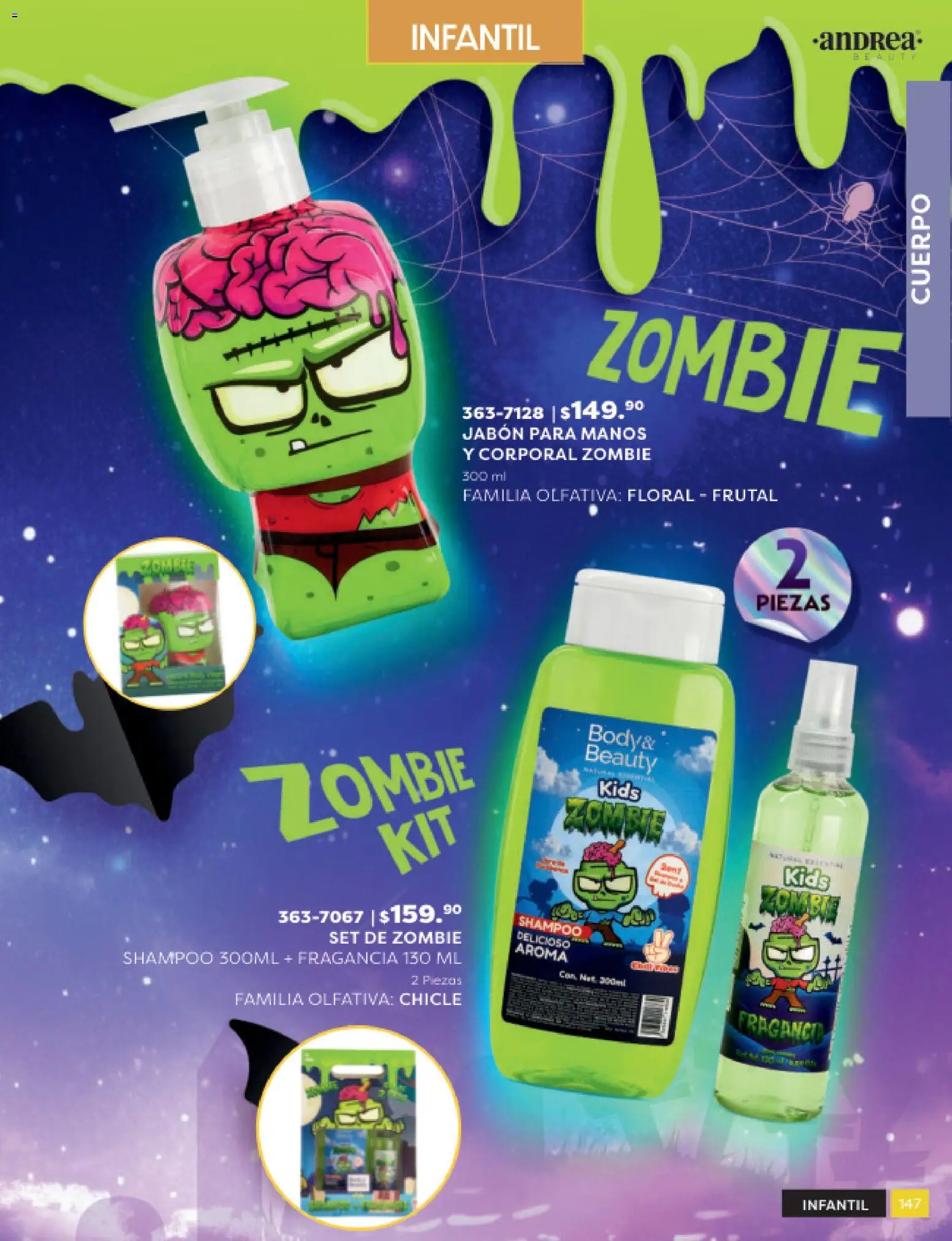 Nuevas ofertas de Andrea válidas en toda la República Mexicana desde el 31.10.2025. ¡Encuentra las mejores ofertas en Andrea catálogo Beauty! | Página: 147 | Productos: Chicle, Fragancia, Jabón