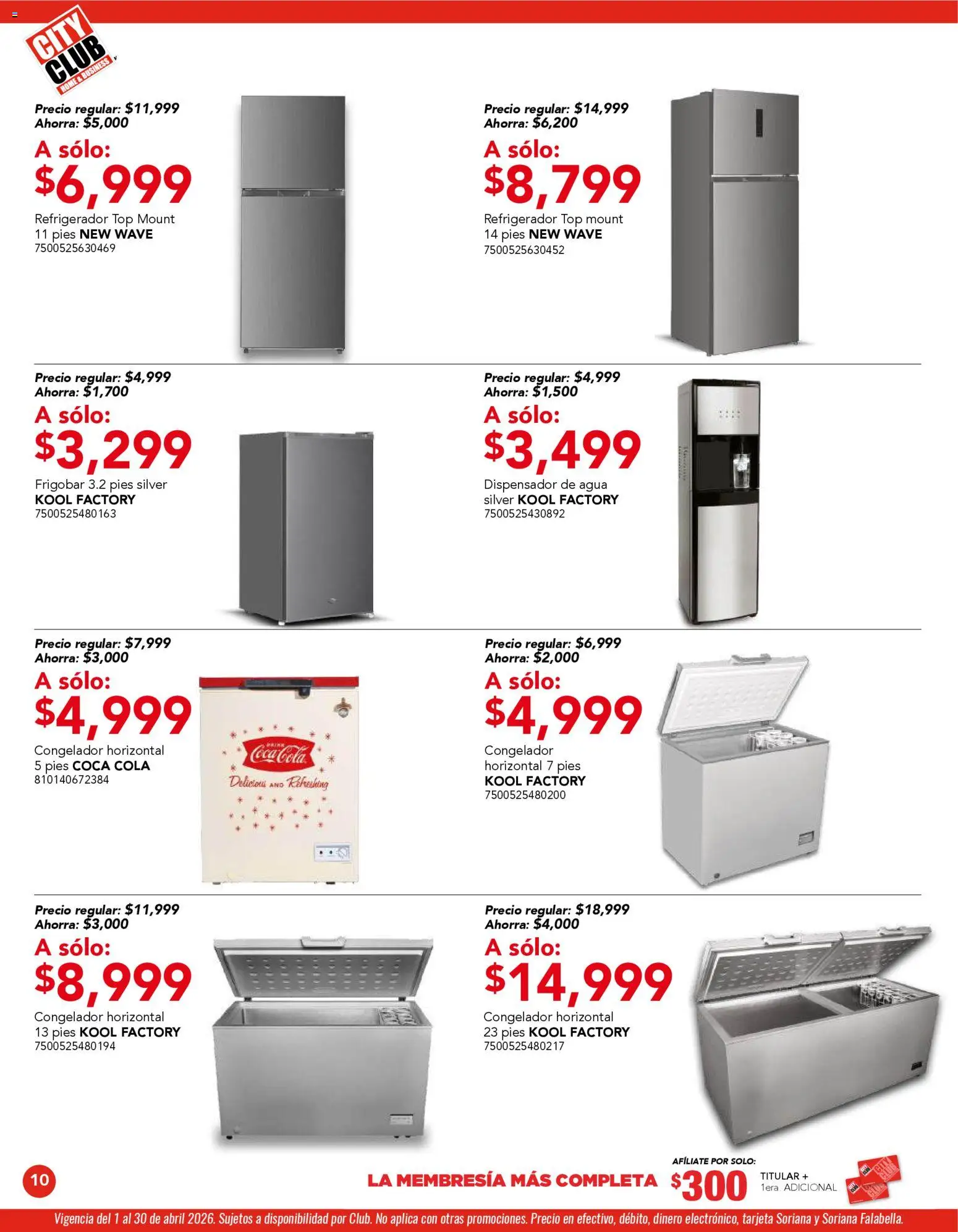 Nuevas ofertas de City Club válidas en toda la República Mexicana desde el 01.04.2026. ¡Encuentra las mejores ofertas en City Club catálogo! | Página: 10