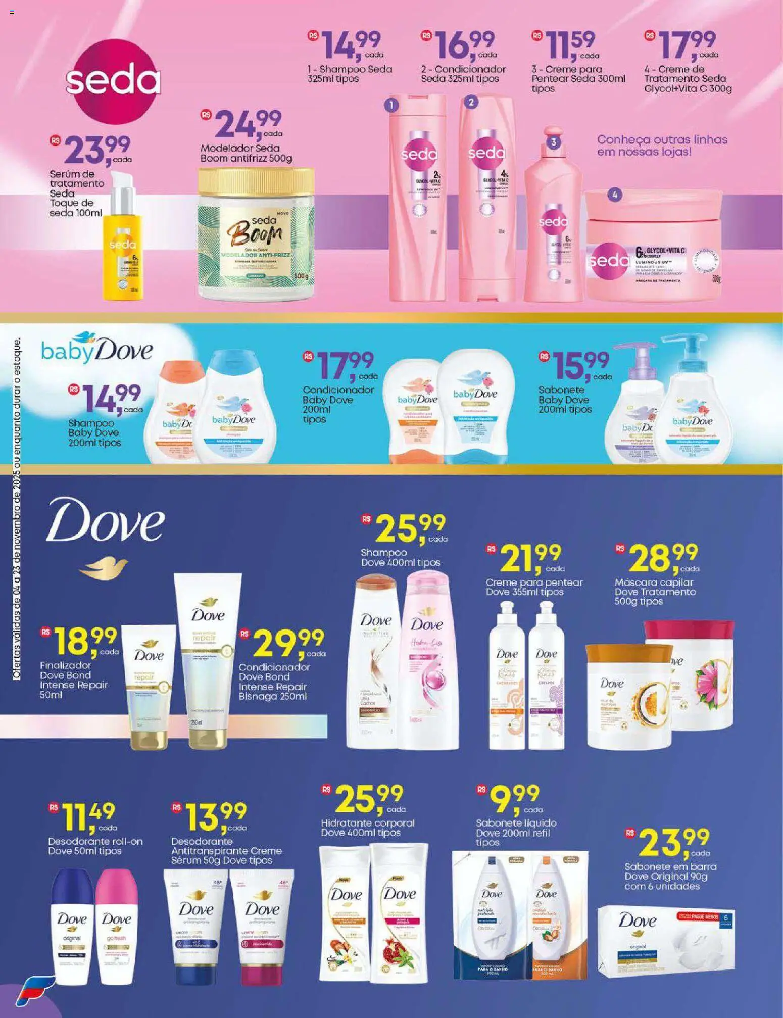 Frangolândia Folheto - válido de 04.11.2025 | Página: 2 | Produtos: Condicionador, Hidratante corporal, Sérum, Dove