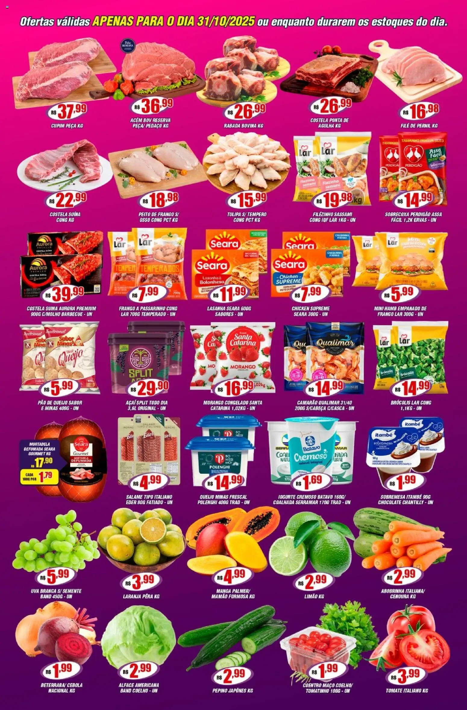 Violeta Supermercados Folheto - válido de 30.10.2025 | Página: 2 | Produtos: Acém, Mamão, Brócolis, Frango