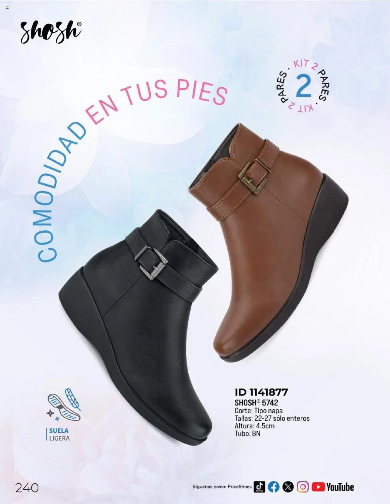 Nuevas ofertas de Price Shoes válidas en toda la República Mexicana desde el 10.02.2025. ¡Encuentra las mejores ofertas en Price Shoes catálogo Confort! | Página: 240