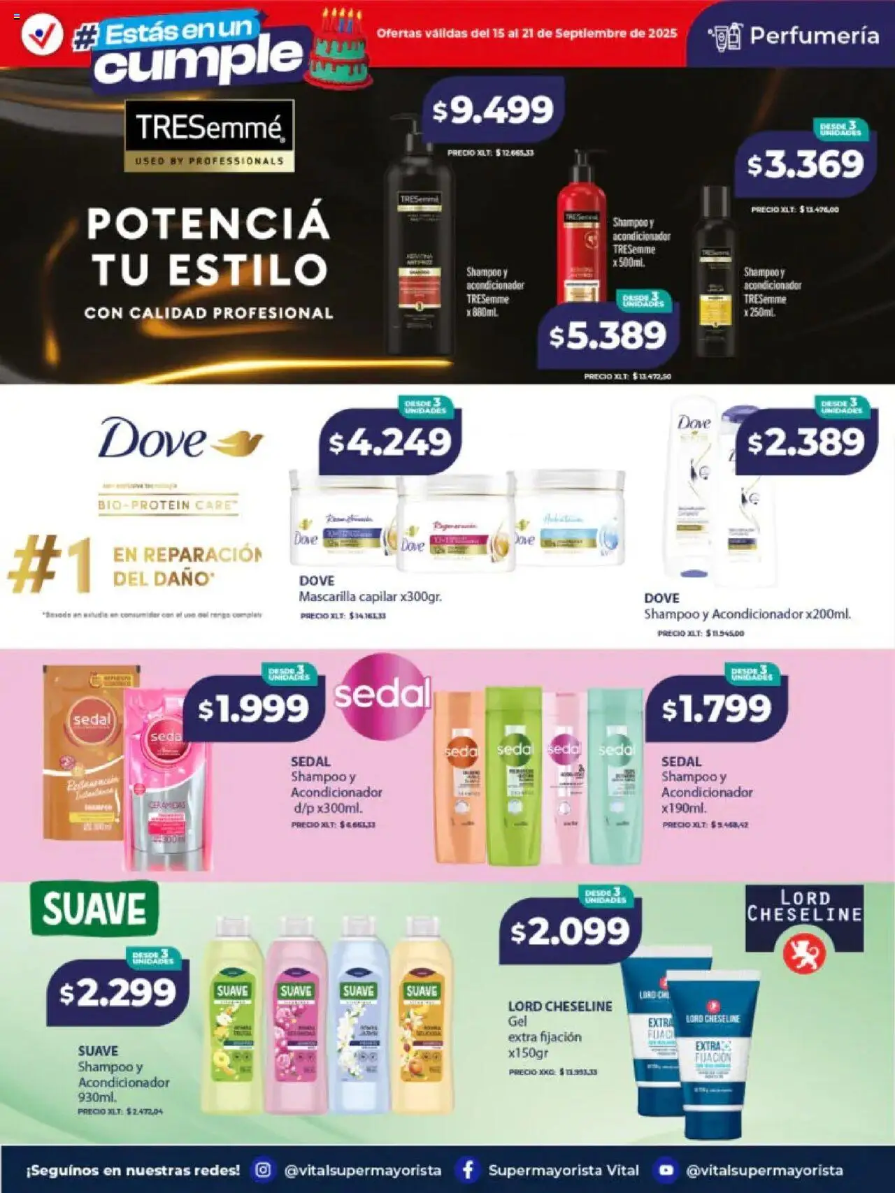 Vital - Ofertas │ válido desde el 15.09.2025 | Página: 5 | Productos: Mascarilla, Shampoo, Acondicionador