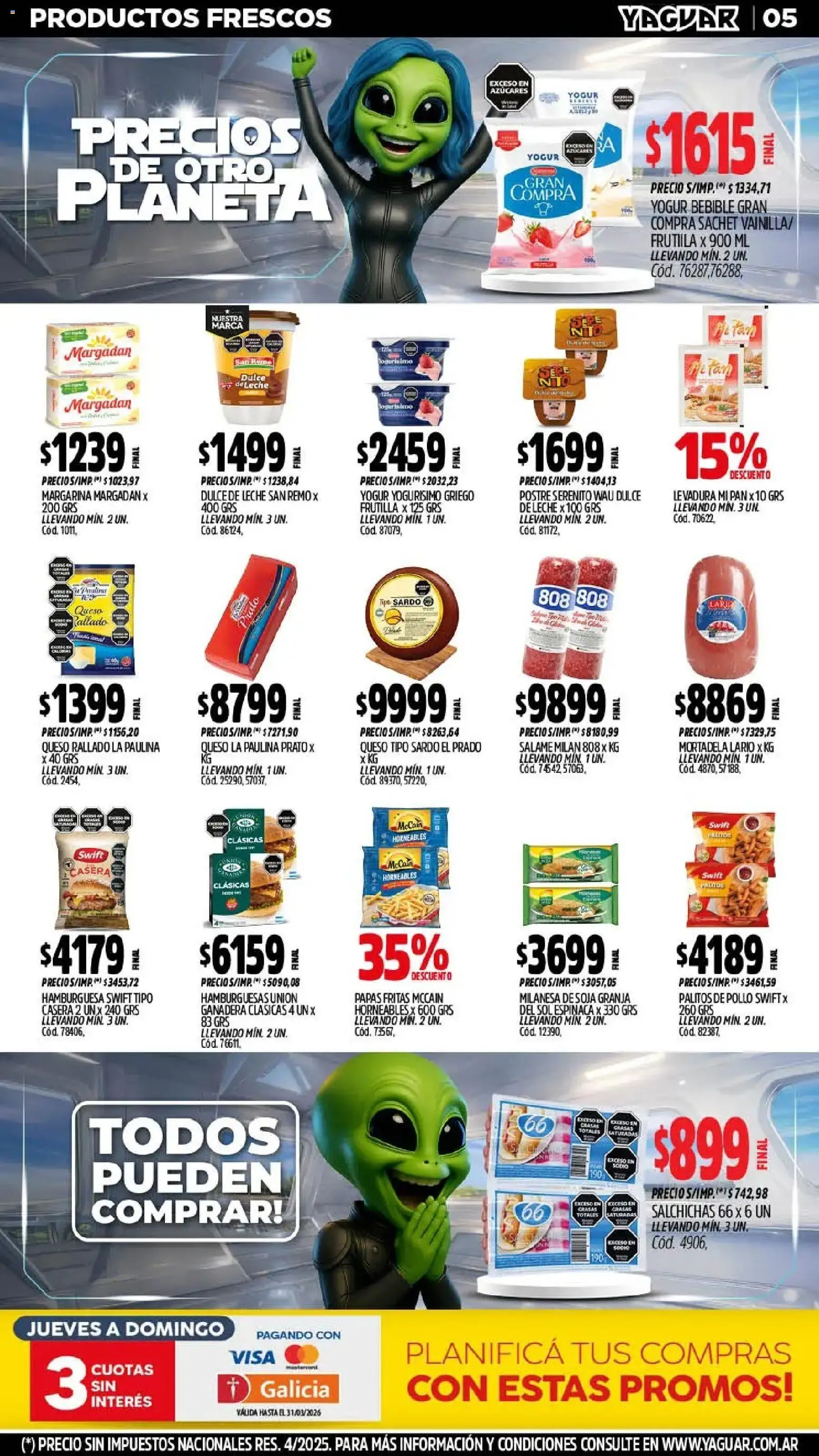 Yaguar - Oferta Semanal Jujuy │ válido desde el 02.03.2026 | Página: 5 | Productos: Pollo, Frutilla, Mortadela, Pan