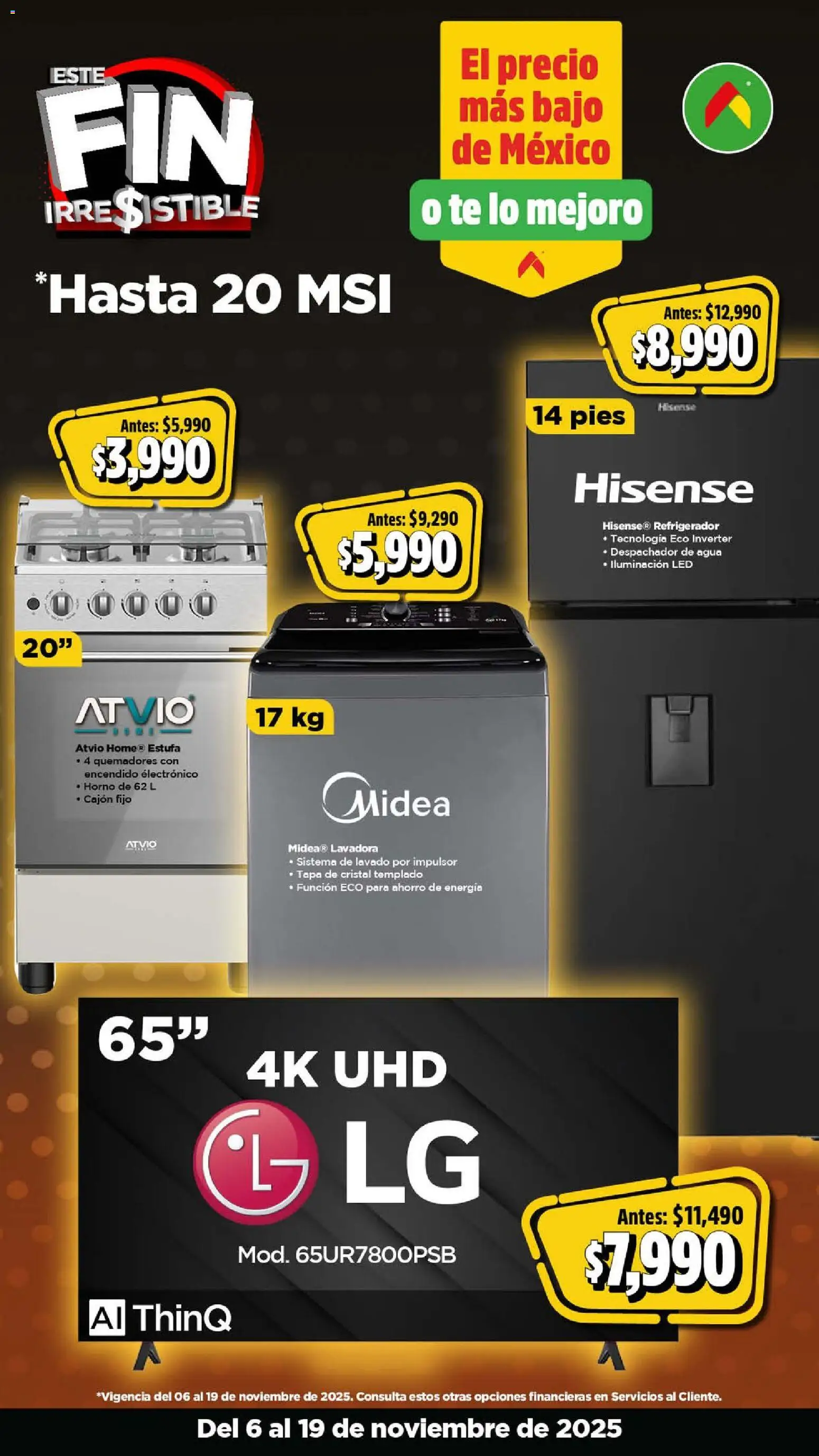 Nuevas ofertas de Bodega Aurrerá válidas en toda la República Mexicana desde el 06.11.2025. ¡Encuentra las mejores ofertas en Bodega Aurrerá Buen Fin ! | Página: 2 | Productos: Refrigerador, Agua, Lavadora, Té