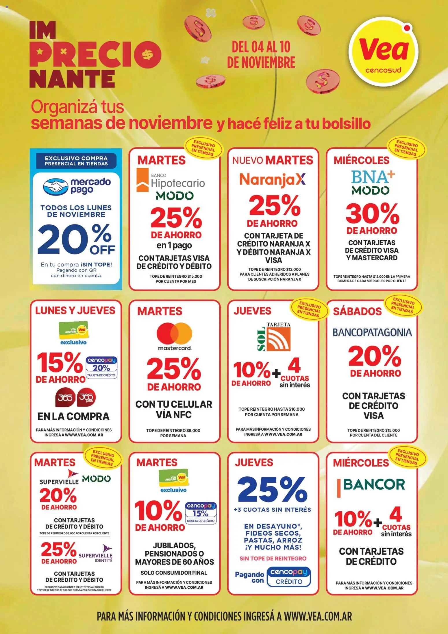 Vea - Ofertas | Córdoba │ válido desde el 04.11.2025 | Página: 8 | Productos: Banco, Arroz, Fideos