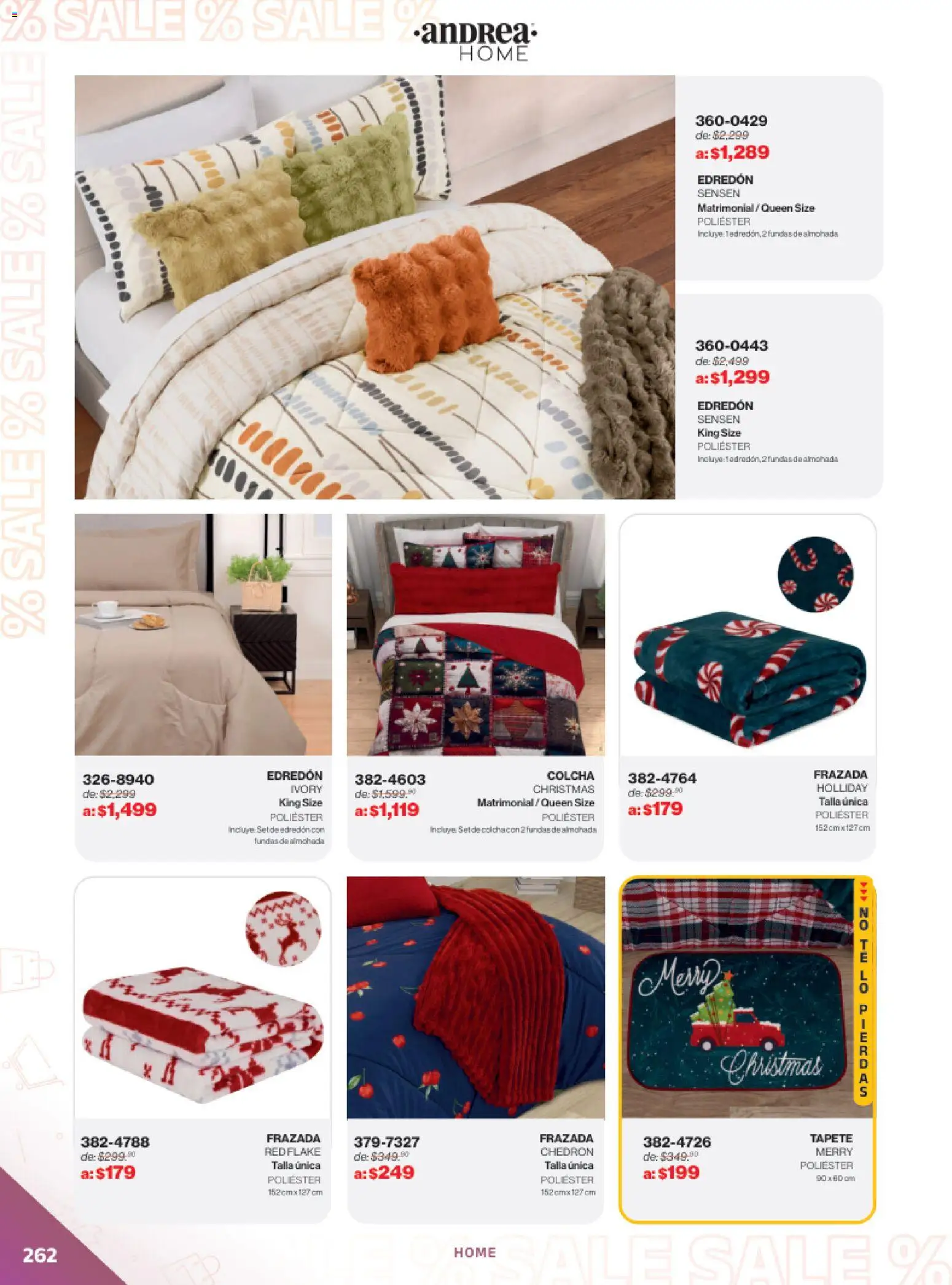 Nuevas ofertas de Andrea válidas en toda la República Mexicana desde el 21.12.2025. ¡Encuentra las mejores ofertas en Andrea catálogo Outlet! | Página: 262 | Productos: Almohada, Tapete