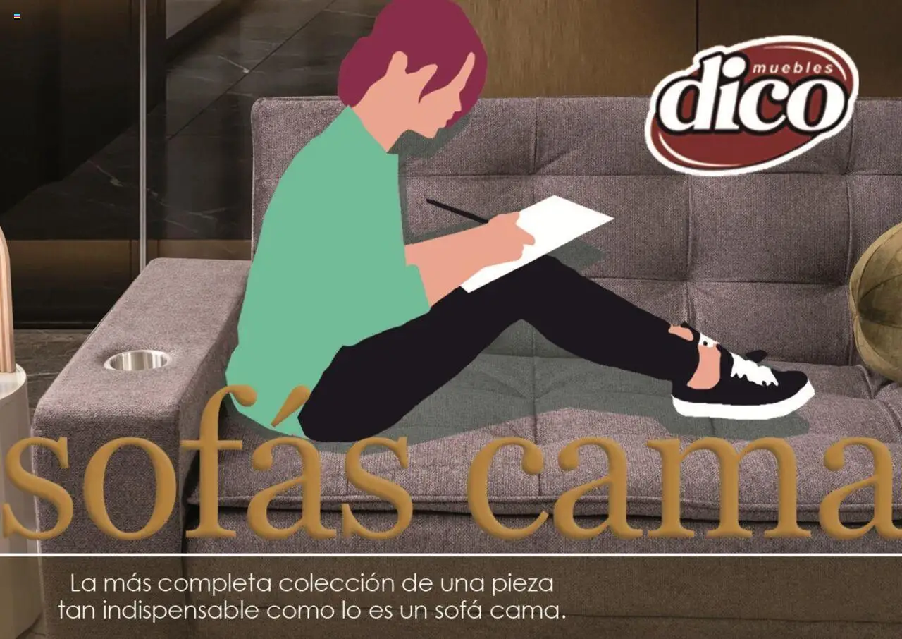 Nuevas ofertas de Muebles Dico válidas en toda la República Mexicana desde el 25.09.2025. ¡Encuentra las mejores ofertas en Muebles Dico - Catálogo Sofás Cama! | Página: 1 | Productos: Sofá, Cama