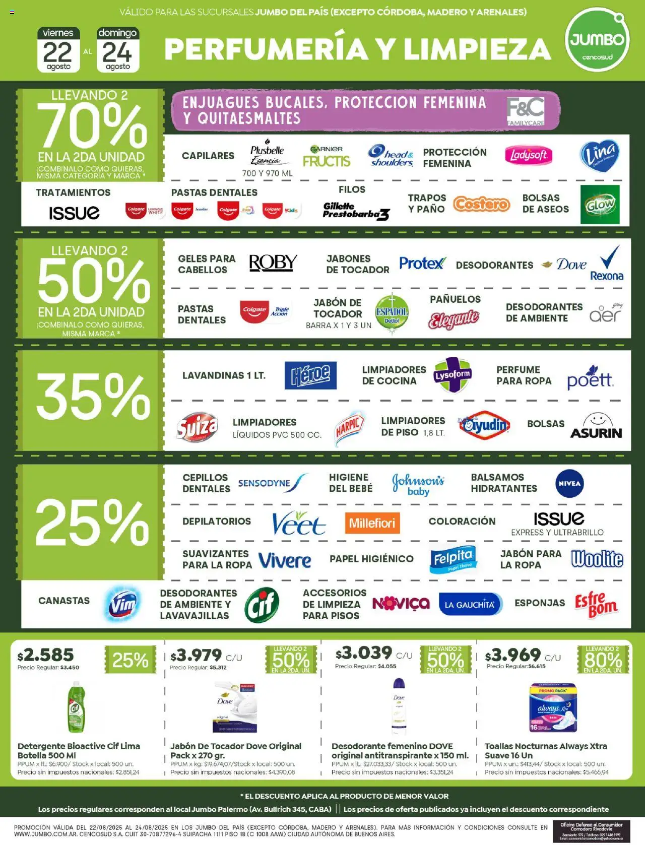 Jumbo ofertas │ válido desde el 22.08.2025 | Página: 7 | Productos: Teléfono, Papel higiénico, Toallas, Detergente