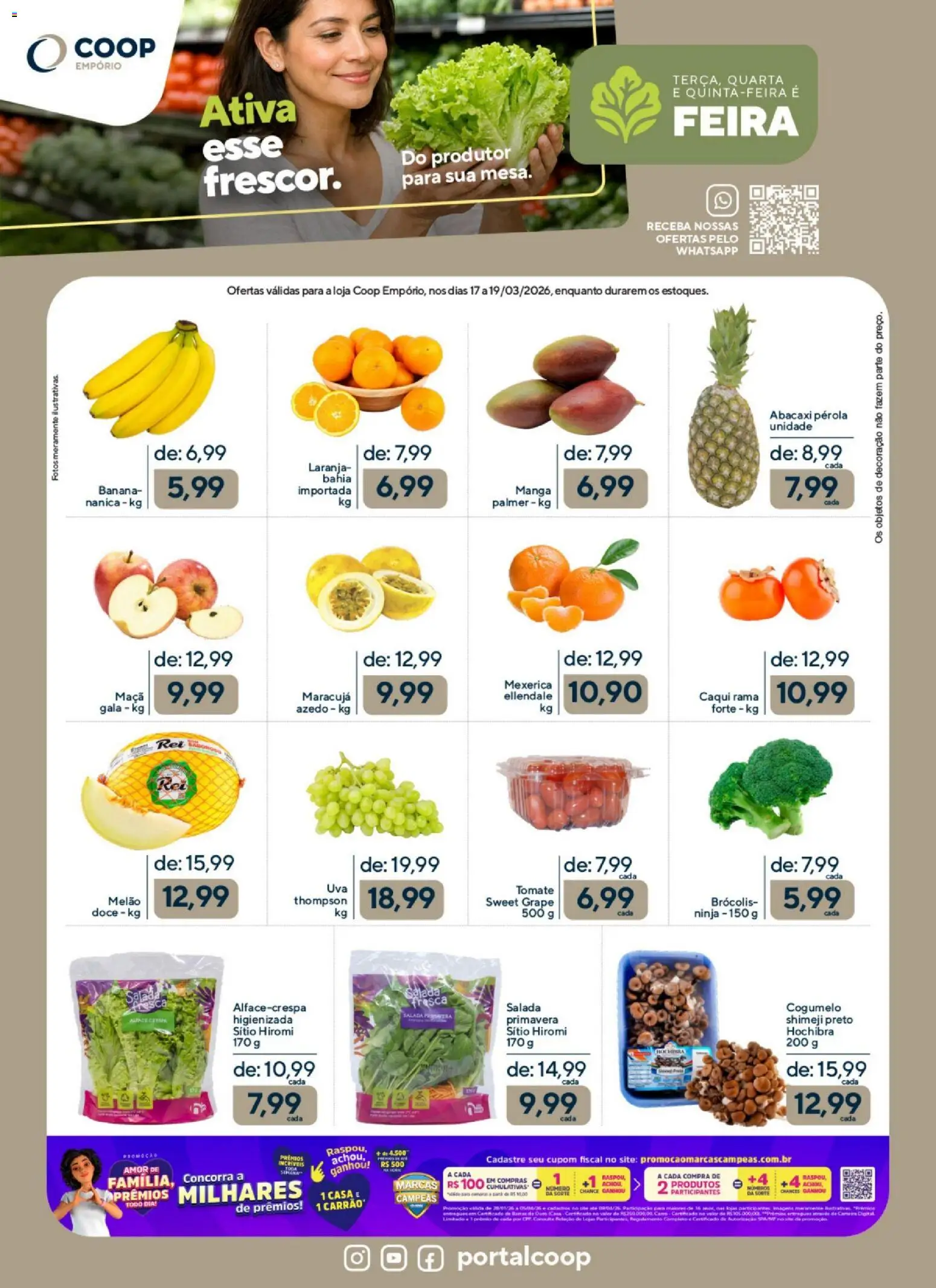 Coop Folheto - válido de 17.03.2026 | Página: 1 | Produtos: Maracujá, Melão, Mexerica, Cogumelo