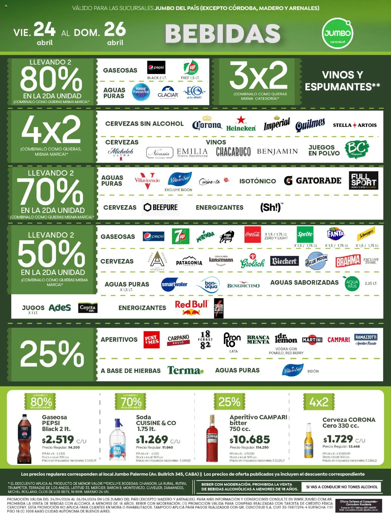 Jumbo ofertas │ válido desde el 24.04.2026 | Página: 5 | Productos: Vodka, Fernet, Soda, Cerveza