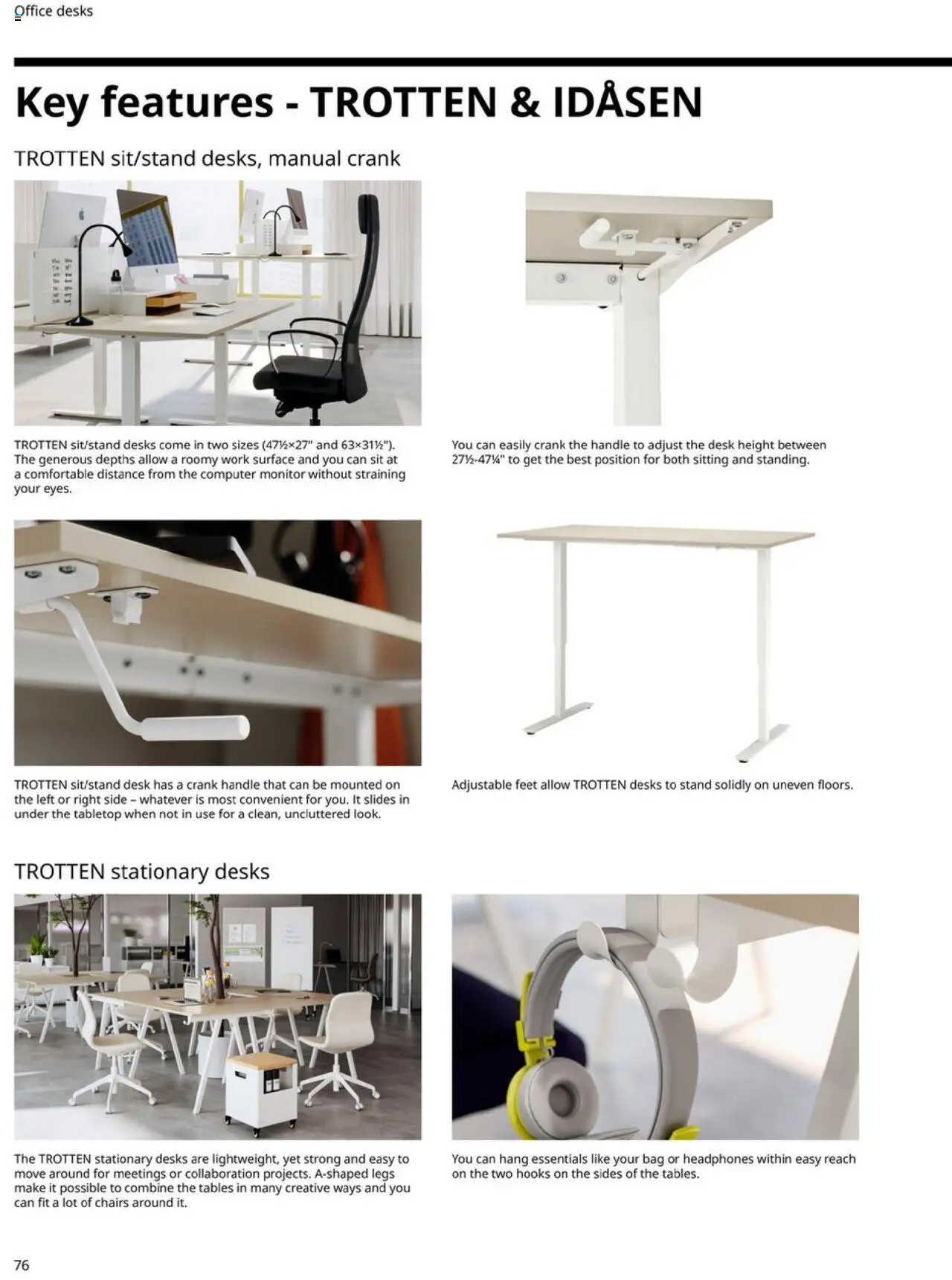 IKEA Office Brochure 2025 - valid from 01.03.2025 | Page: 76 | Products: Desk, Monitor, Computer, Bag