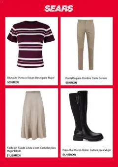 Vista previa de Sears - Promociones, nuevo folleto de la tienda, válido en México a partir del 23.09.2025 | Página: 2 | Productos: Blusa, Cinturón, Falda