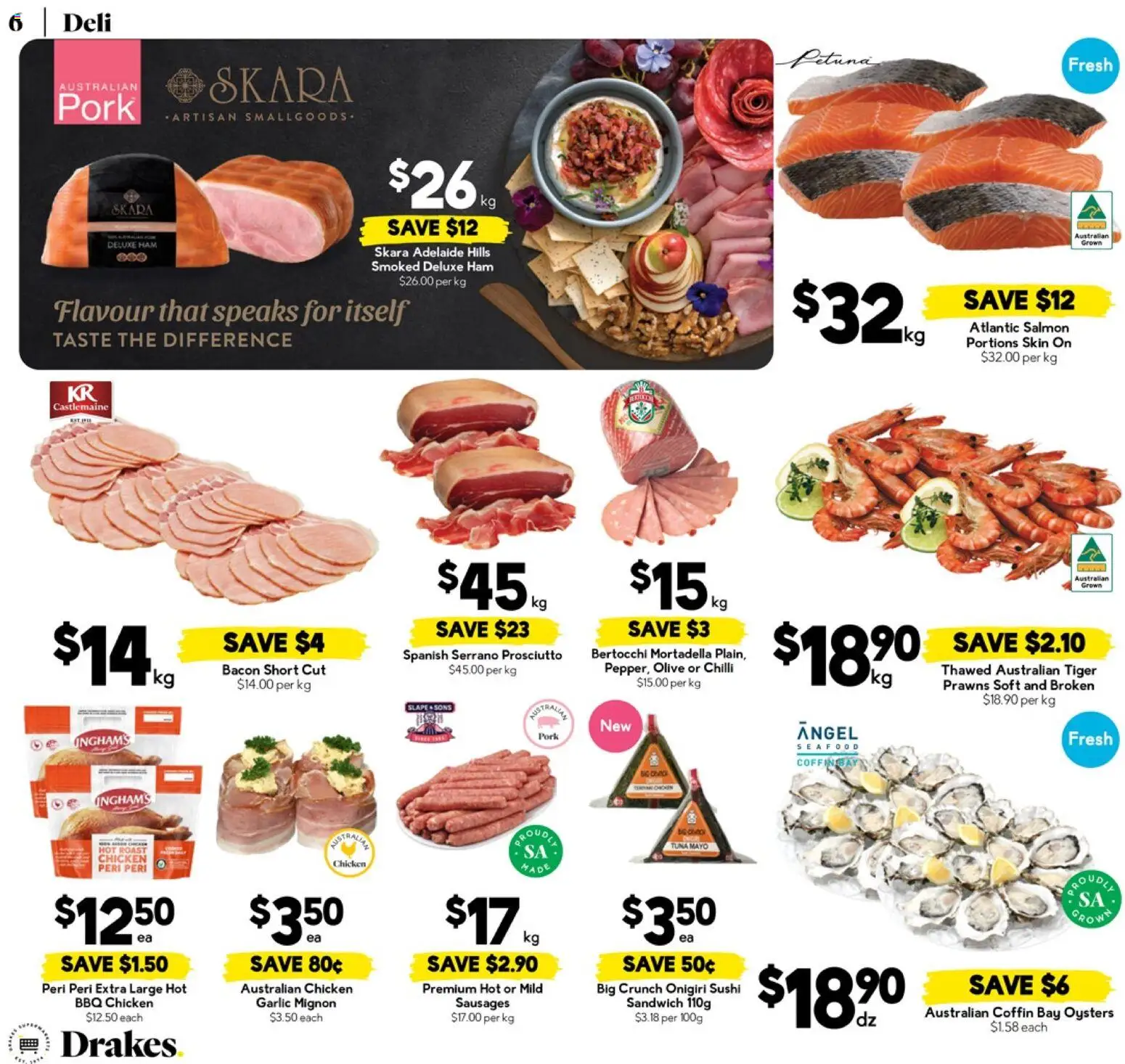 Drakes catalogue - valid from 28.01.2026 | Page: 6 | Products: Pork, Salmon, Garlic, Tuna