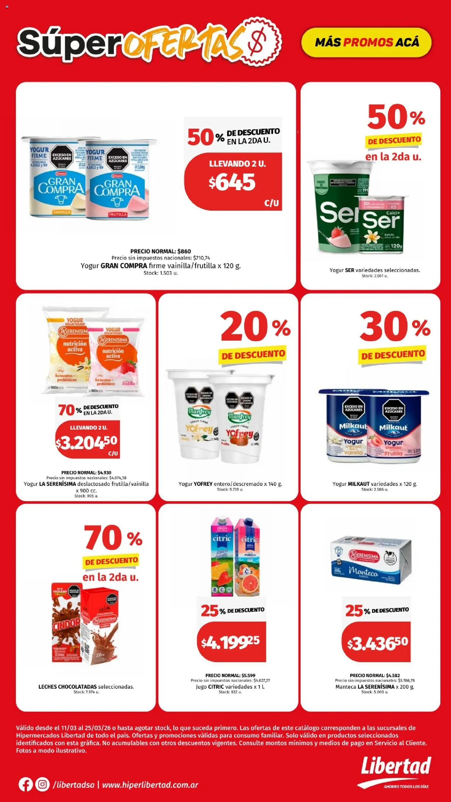 Hipermercado Libertad - SuperOfertas  │ válido desde el 11.03.2026 | Página: 5 | Productos: Vitaminas, Frutilla, Yogur, Jugo
