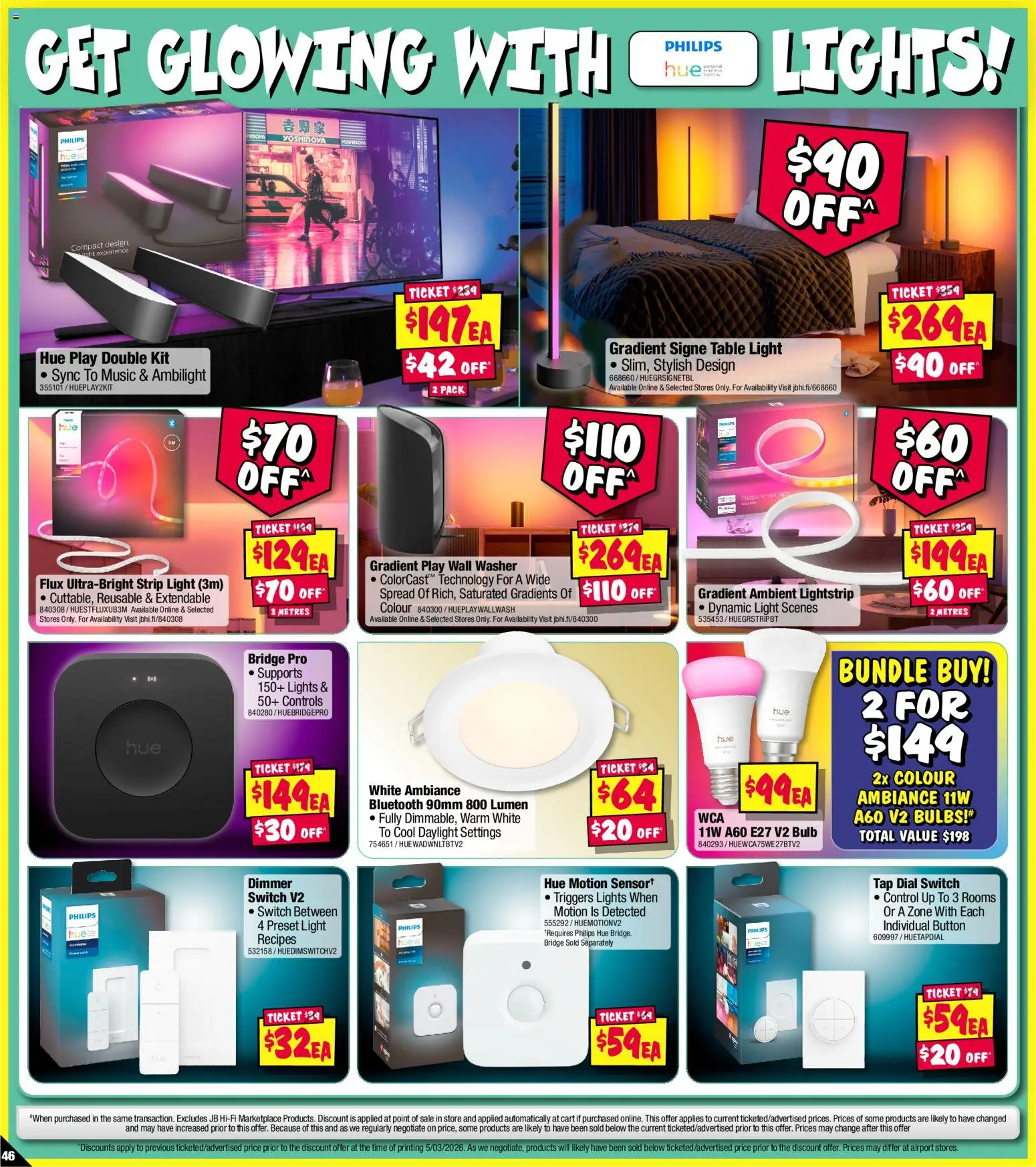 JB Hi-Fi catalogue - valid from 19.03.2026 | Page: 46 | Products: Table, Cart, Tap, Strip
