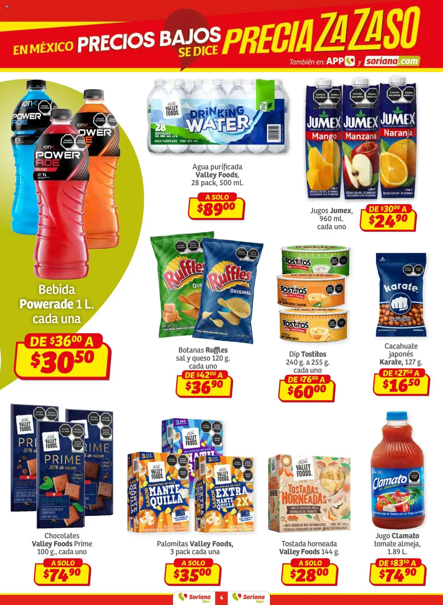 Nuevas ofertas de Soriana válidas en toda la República Mexicana desde el 27.02.2026. ¡Encuentra las mejores ofertas en Soriana Preciazazaso Súper: Chihuahua! | Página: 4 | Productos: Azúcar, Sal, Mango, Queso