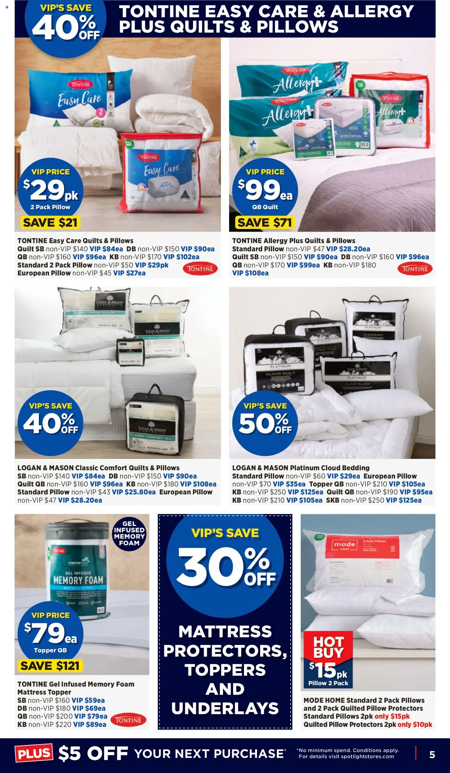 Spotlight catalogue - valid from 21.01.2026 | Page: 5 | Products: Mattress, Pillow, Allergy