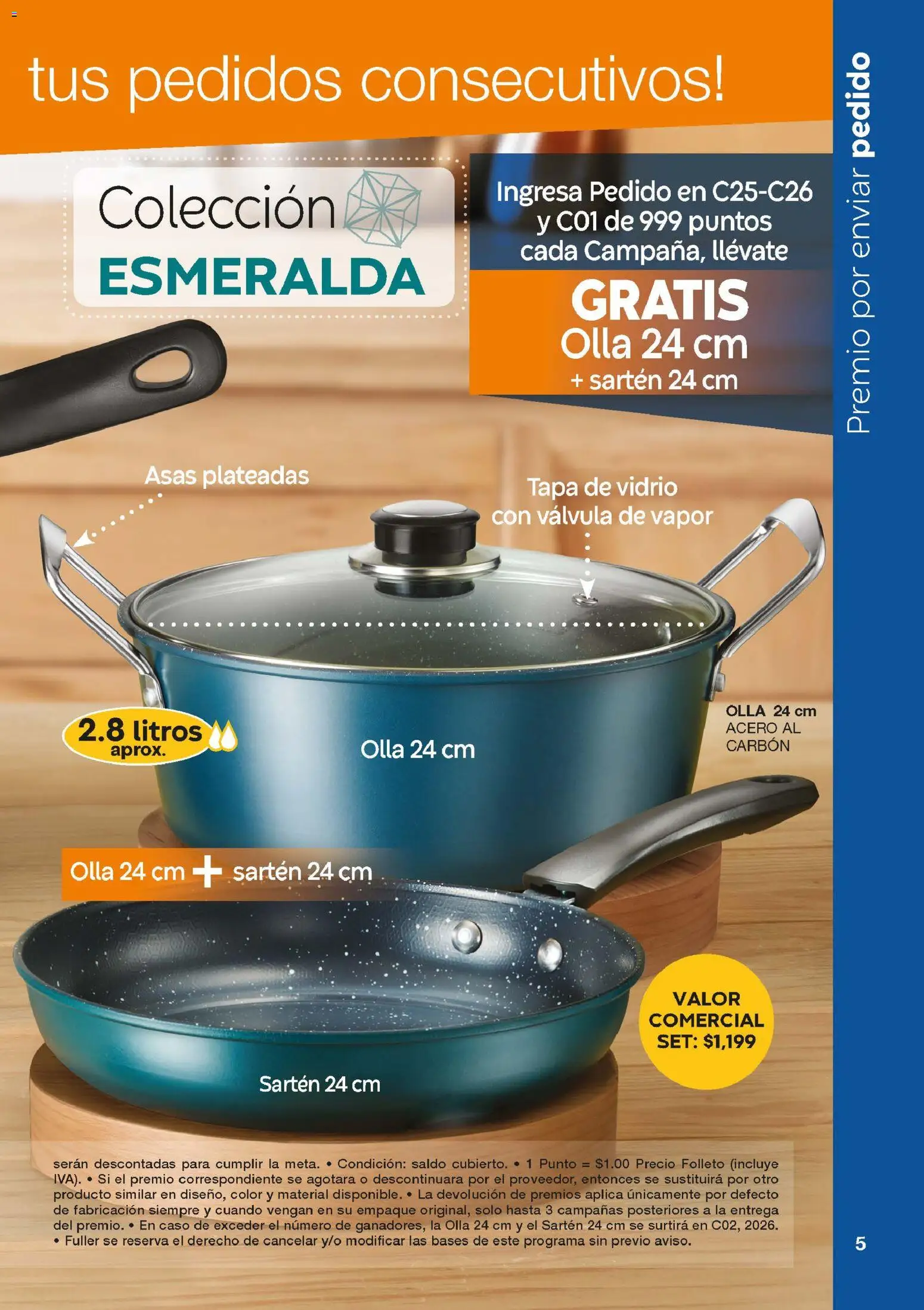 Nuevas ofertas de Fuller Gana Mas 25 2026 válidas en toda la República Mexicana desde el 18.03.2026. ¡Encuentra las mejores ofertas en Fuller Gana Mas 25 2026! | Página: 5 | Productos: Válvula, Sartén, Olla