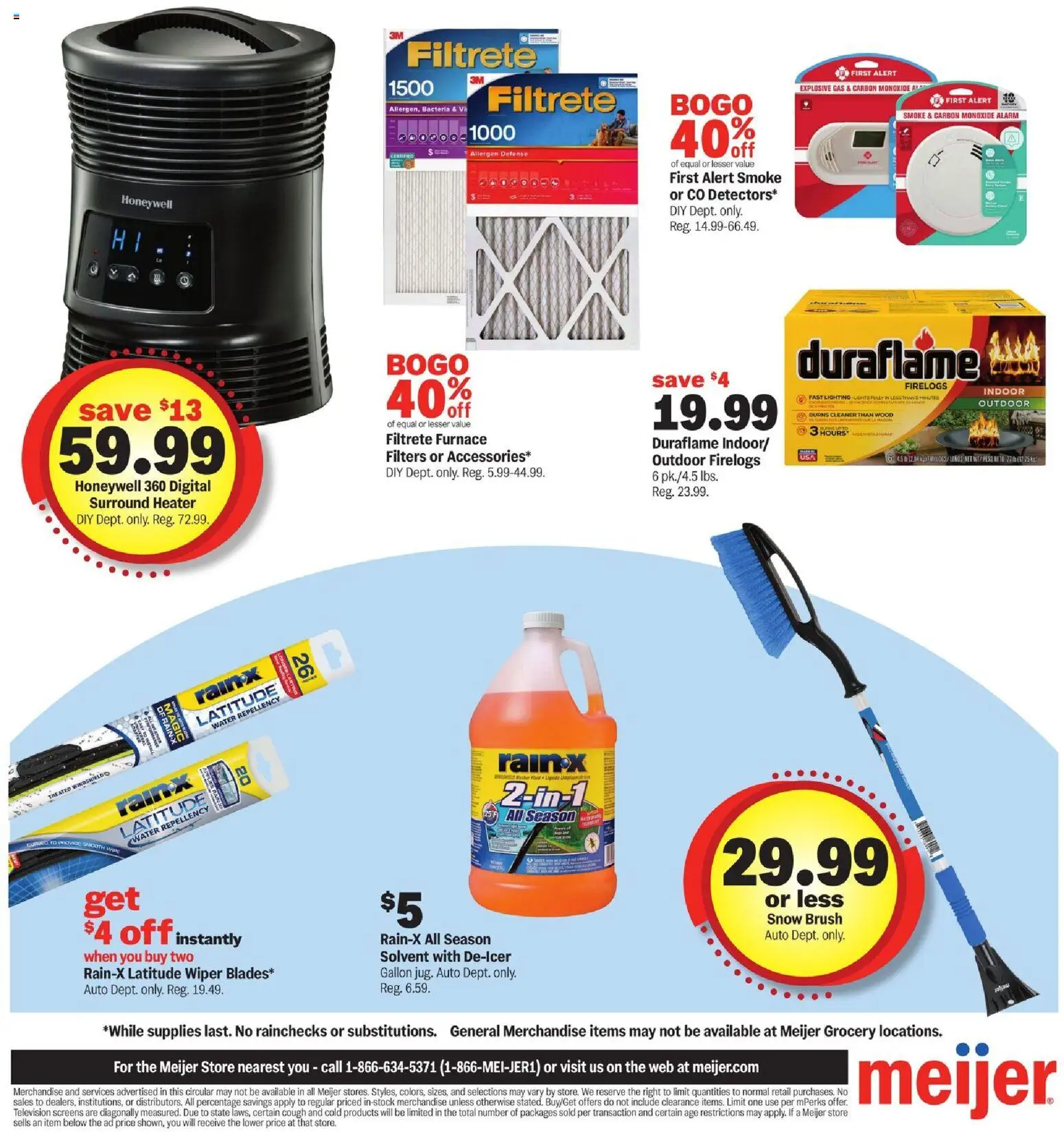 Meijer More Deals Across the Store - valid from 02.01.2026 | Page: 6 | Products: Brush, Apples, Wiper, Alarm