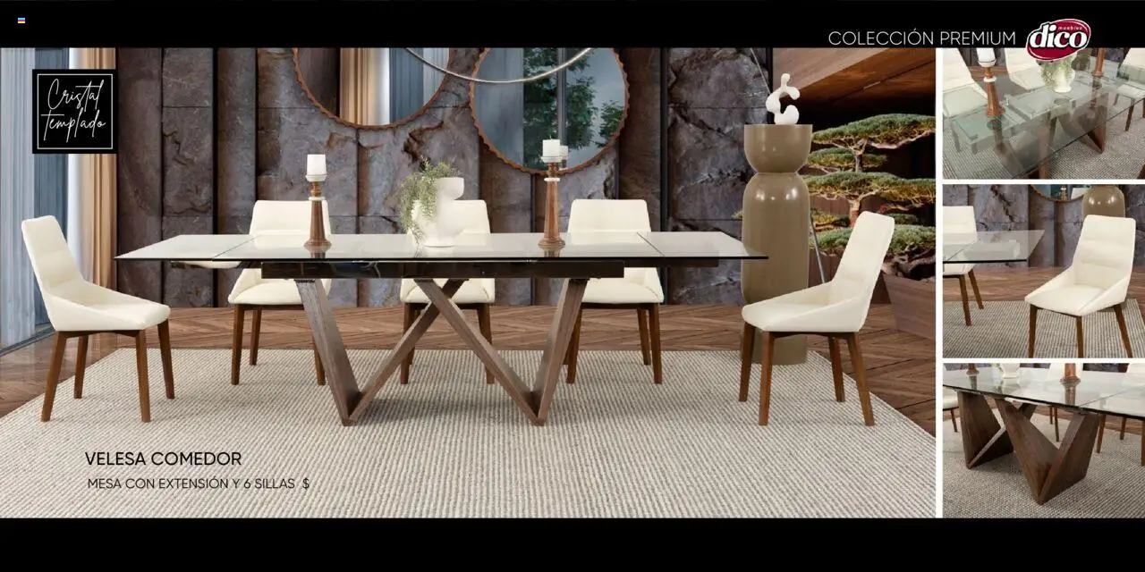 Nuevas ofertas de Muebles Dico válidas en toda la República Mexicana desde el 25.10.2024. ¡Encuentra las mejores ofertas en Muebles Dico catálogo Colleción Premium ! | Página: 46 | Productos: Extensión, Mesa