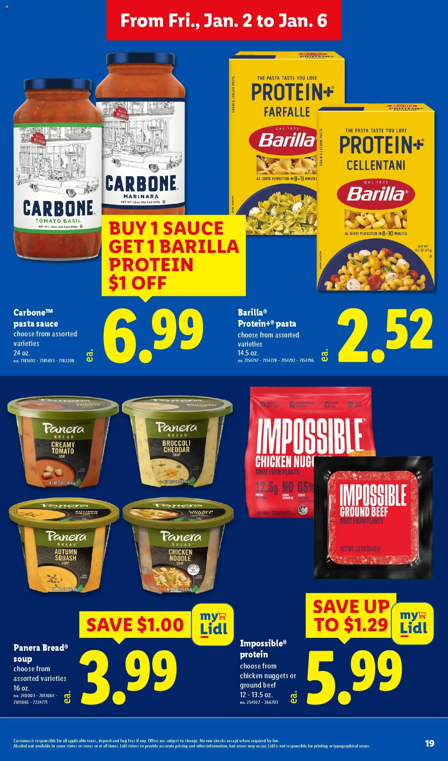 Lidl Weekly Ad - valid from 02.01.2026 | Page: 19 | Products: Bread, Beef, Sauce, Bag