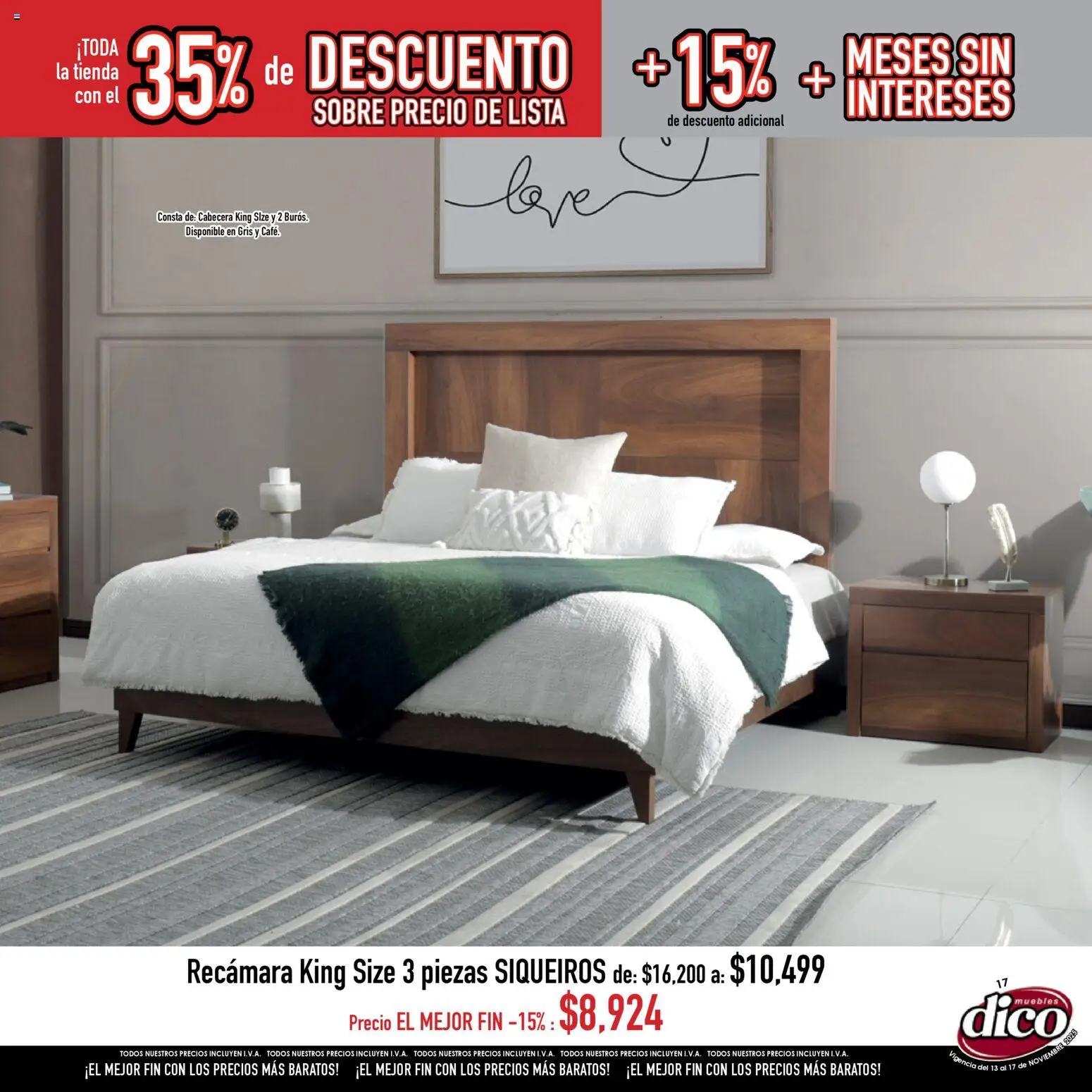 Nuevas ofertas de Muebles Dico válidas en toda la República Mexicana desde el 13.11.2025. ¡Encuentra las mejores ofertas en Muebles Dico Buen Fin ! | Página: 17