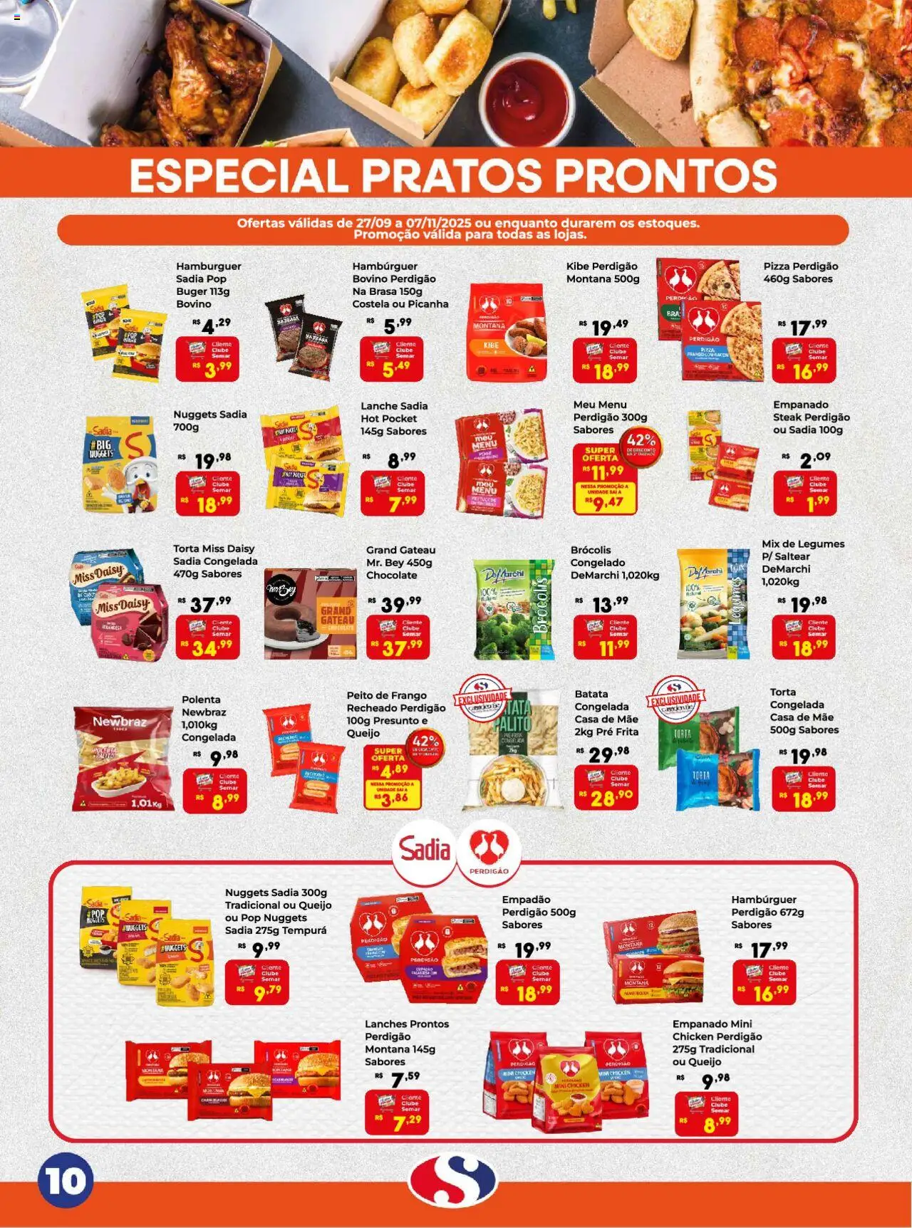 Semar Supermercado Folheto - válido de 27.09.2025 | Página: 10 | Produtos: Picanha, Presunto, Pizza, Peito de frango