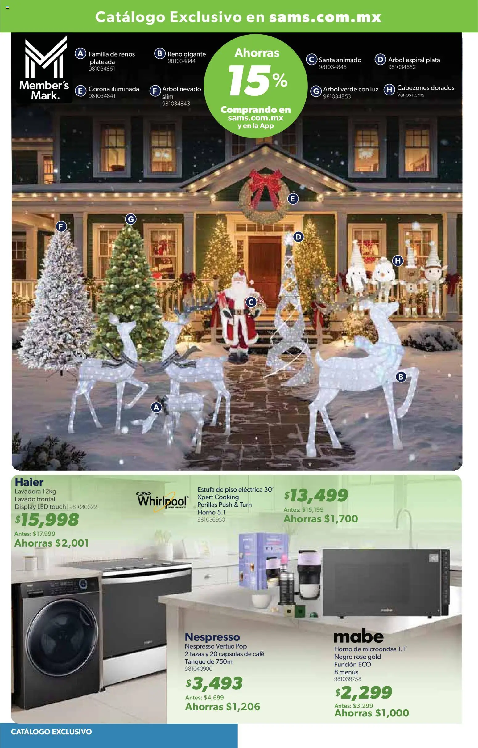 Nuevas ofertas de Sam's Club válidas en toda la República Mexicana desde el 20.11.2025. ¡Encuentra las mejores ofertas en Sam's Club catálogo! | Página: 22 | Productos: Horno, Café, Lavadora, Microondas