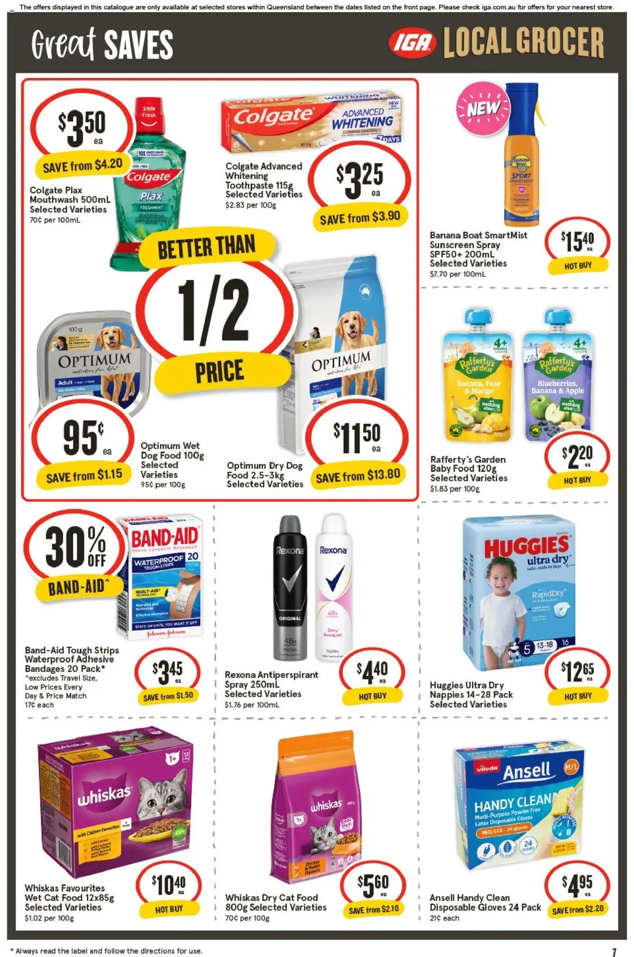 IGA catalogue - valid from 08.10.2025 | Page: 7 | Products: Nappies, Dog food, Pear, Multipurpose