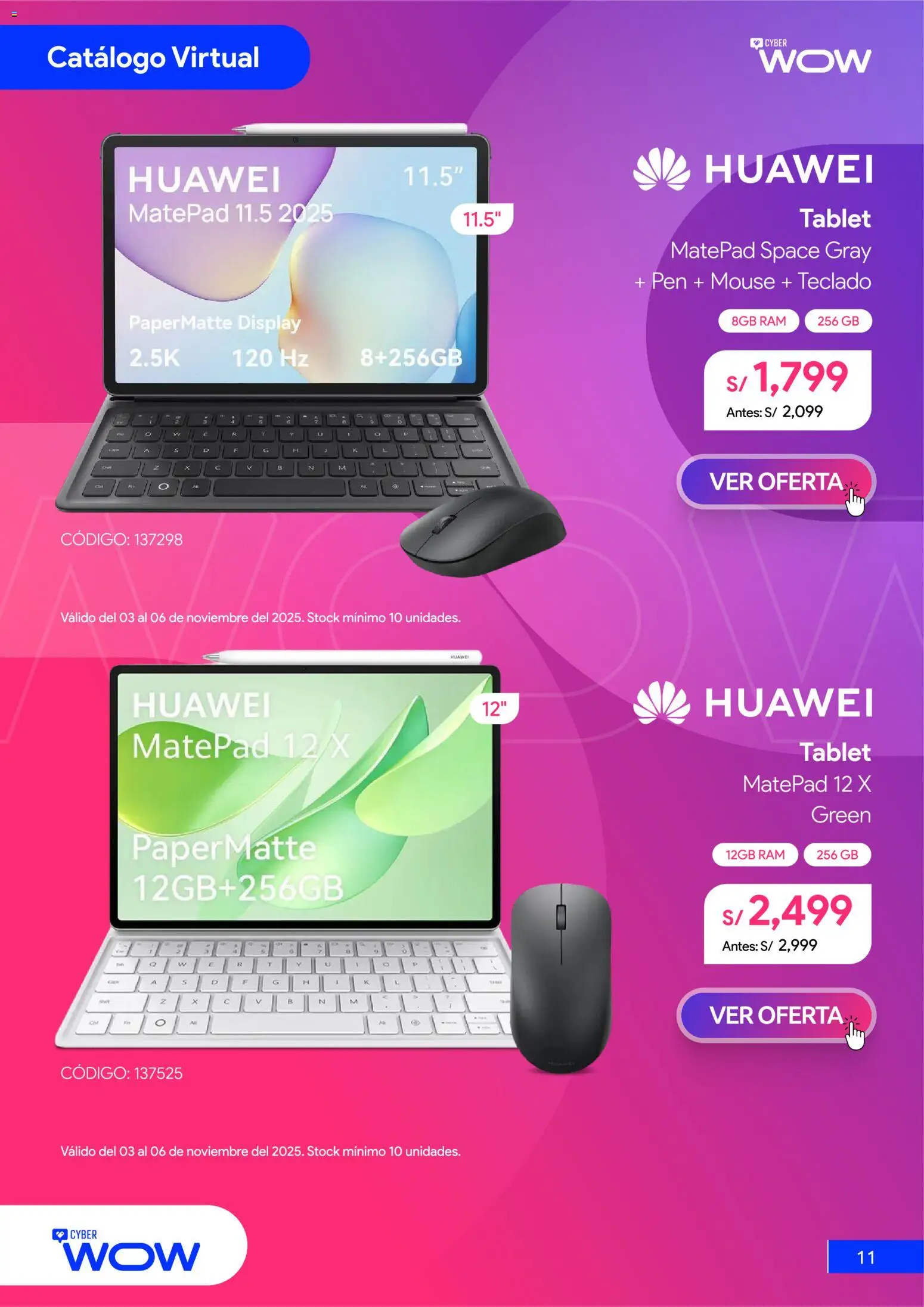 Catálogo Hiraoka válido desde 03.11.2025 | Página: 12 | Productos: Mouse, Teclado