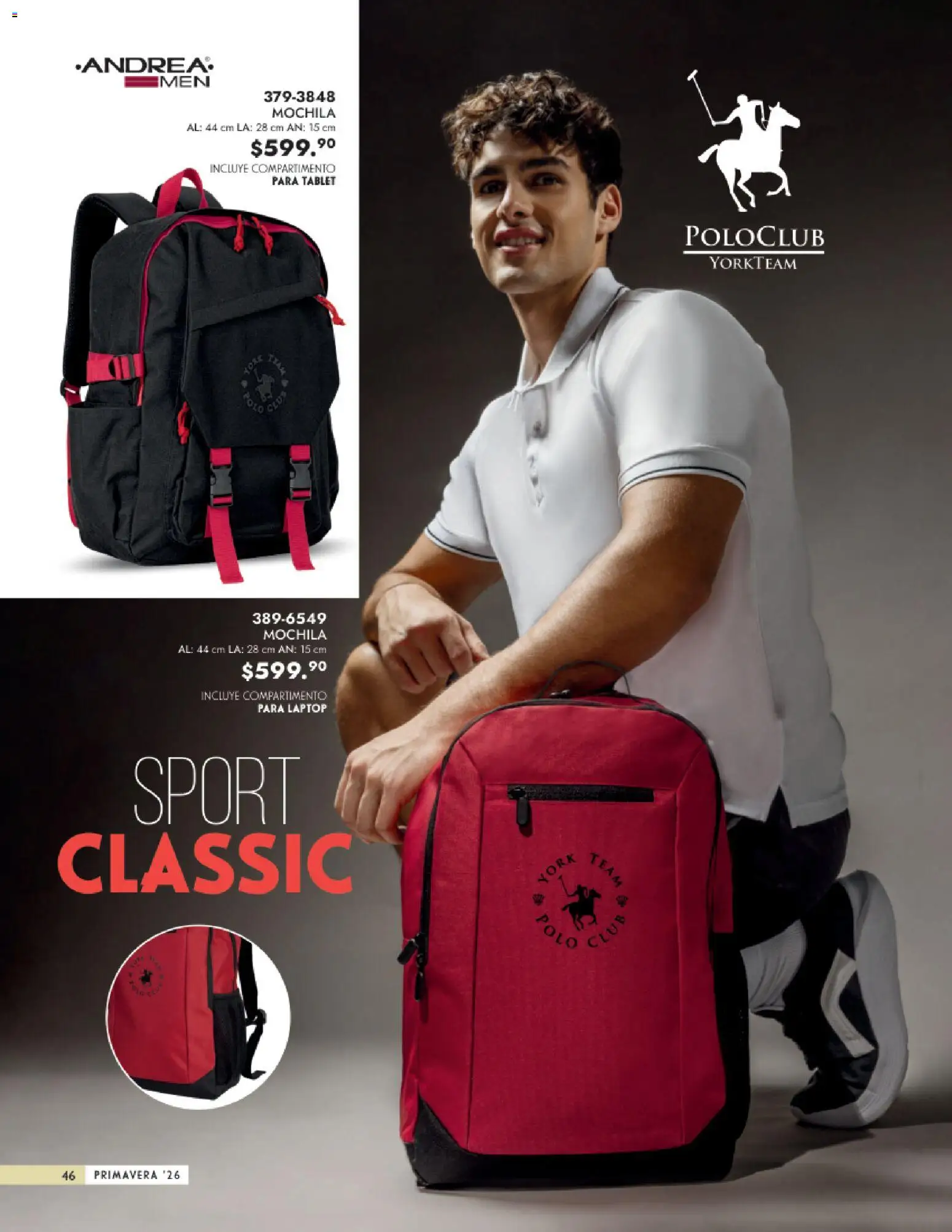 Nuevas ofertas de Andrea válidas en toda la República Mexicana desde el 25.01.2026. ¡Encuentra las mejores ofertas en Andrea catálogo Primavera! | Página: 46 | Productos: Mochila, Tablet