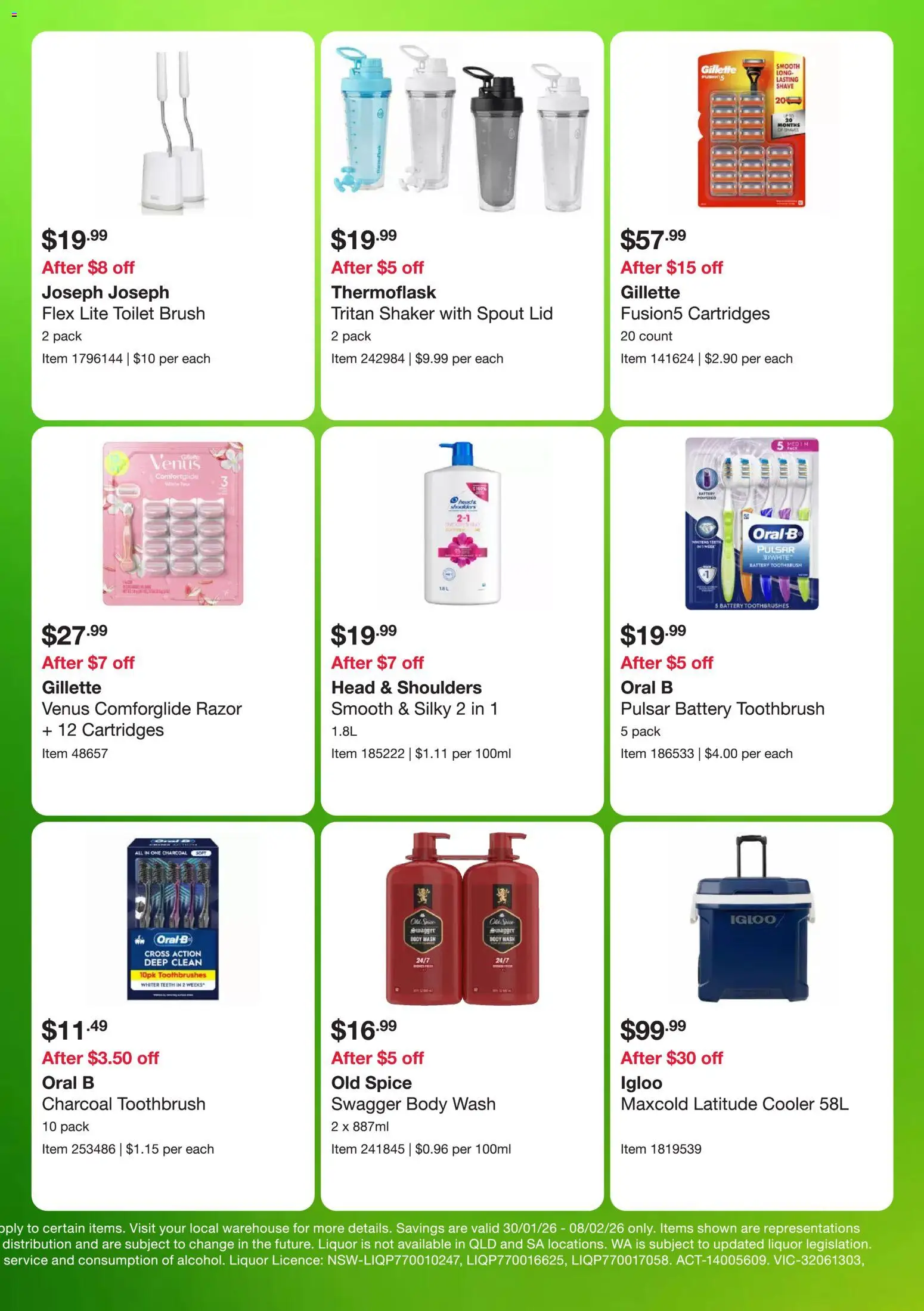 Costco catalogue - valid from 30.01.2026 | Page: 3 | Products: Toilet, Battery, Razor, Toothbrush