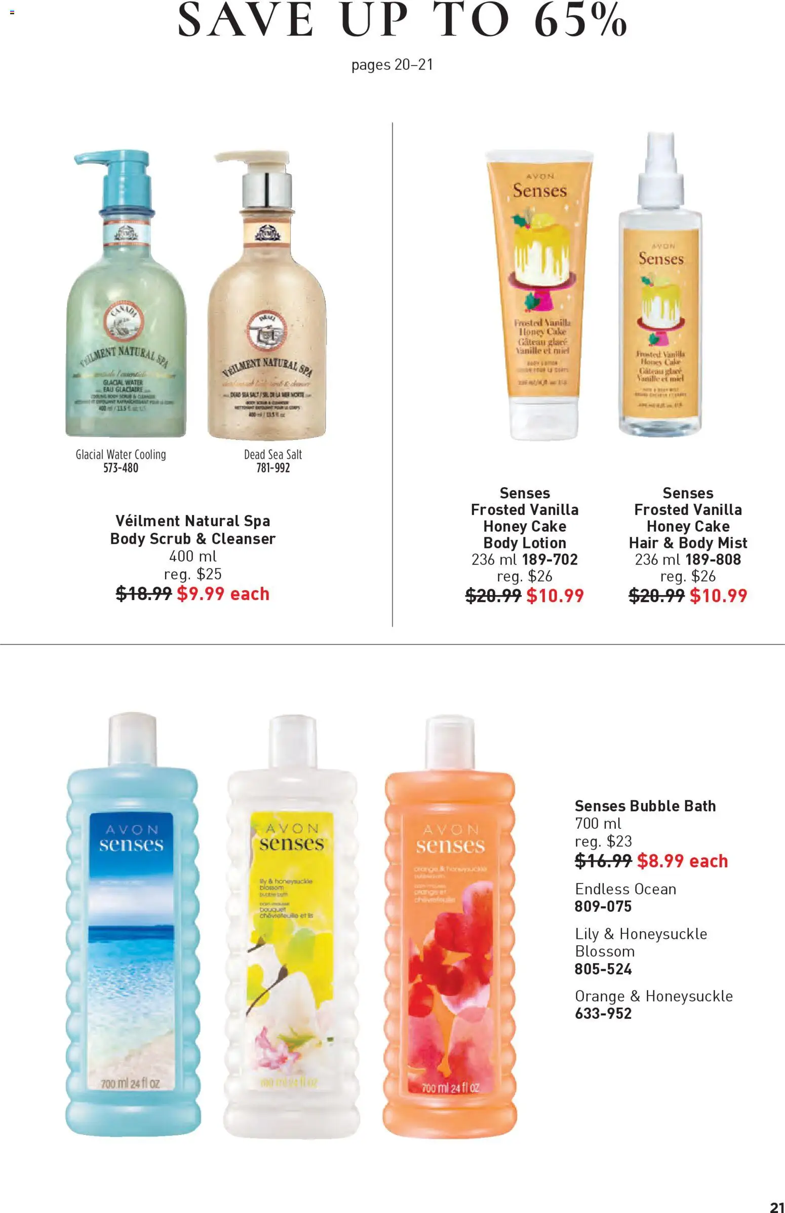 Avon flyer valid from 01.01.2026 | Page: 21 | Products: Body lotion, Bubble bath, Bath
