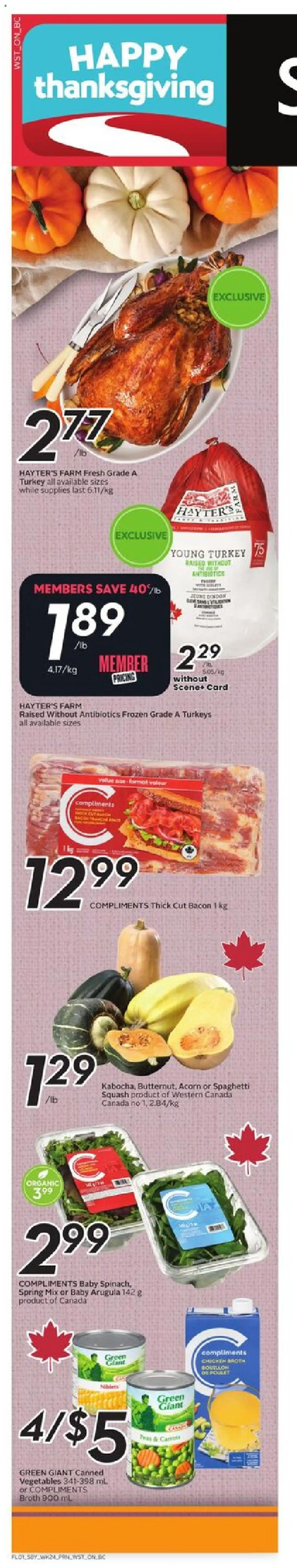 Safeway flyer valid from 09.10.2025 | Page: 2 | Products: Turkey, Chicken