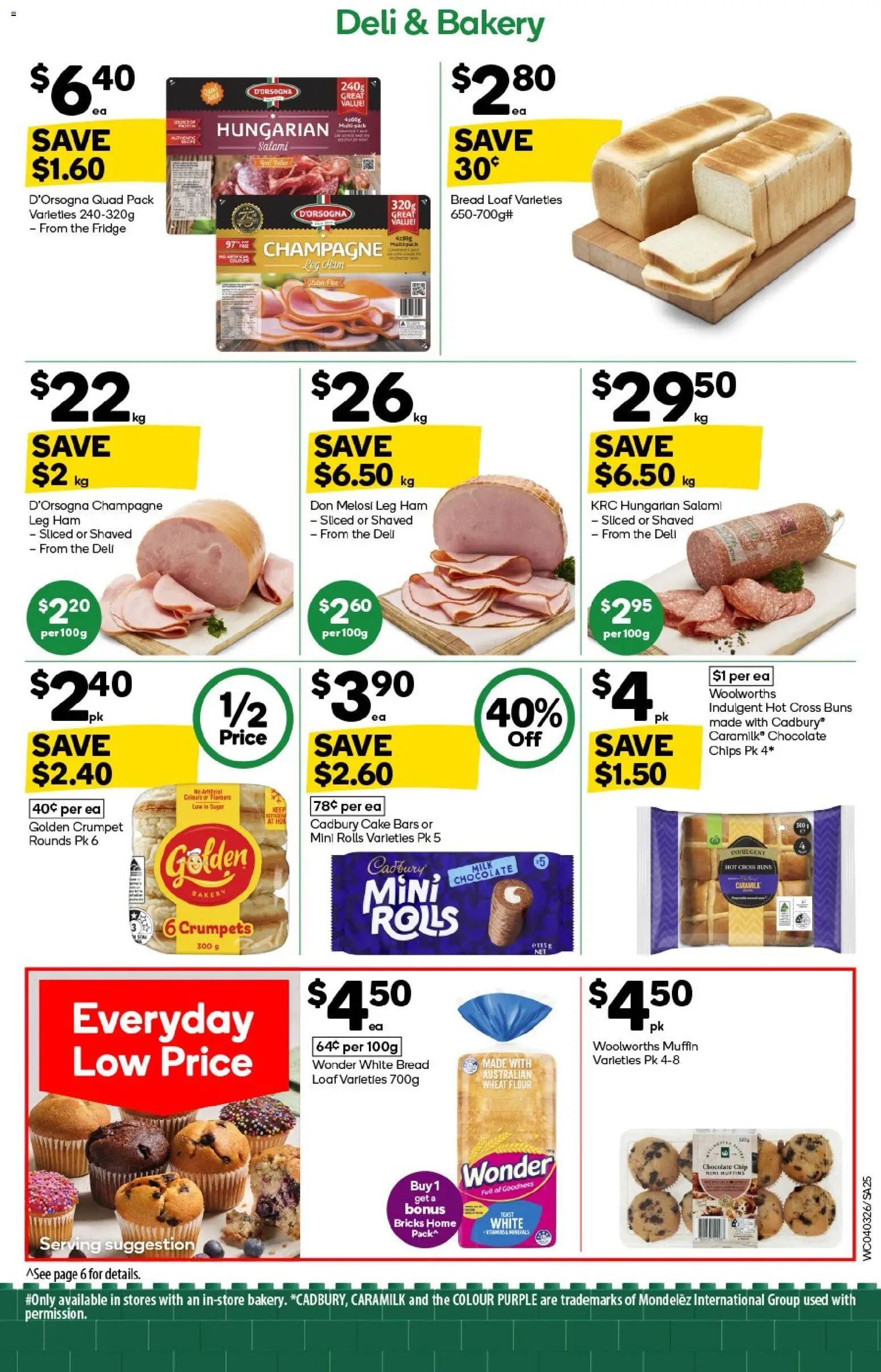 Woolworths catalogue - valid from 04.03.2026 | Page: 25 | Products: Flour, Sugar, Fridge, Bakery