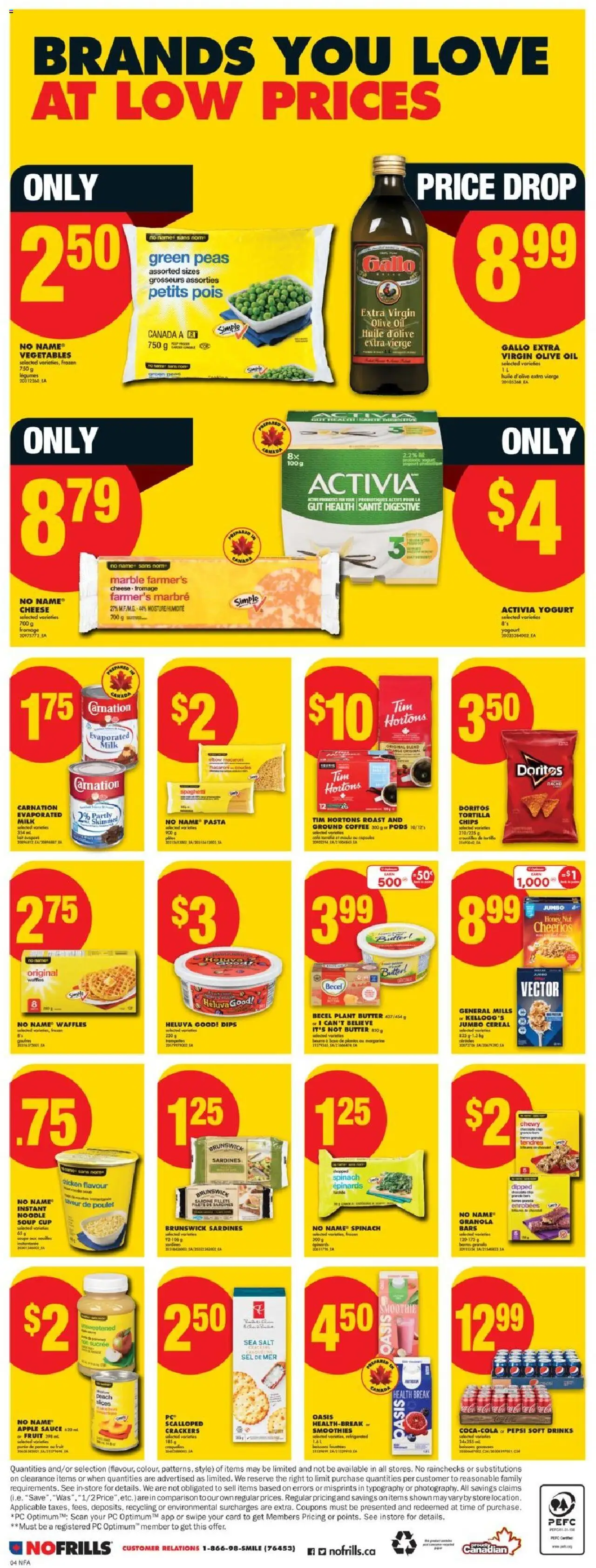 No Frills flyer valid from 18.09.2025 | Page: 5 | Products: Pasta, Chips, Oil, Coffee