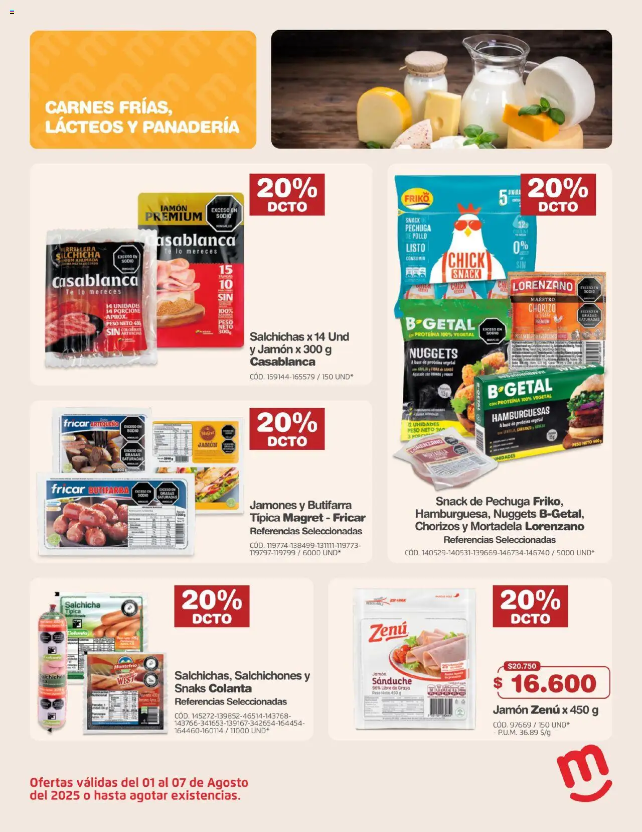 Makro revista - valida desde el 01.08.2025 | Página: 15 | Productos: Queso crema, Pollo, Panadería, Chorizo