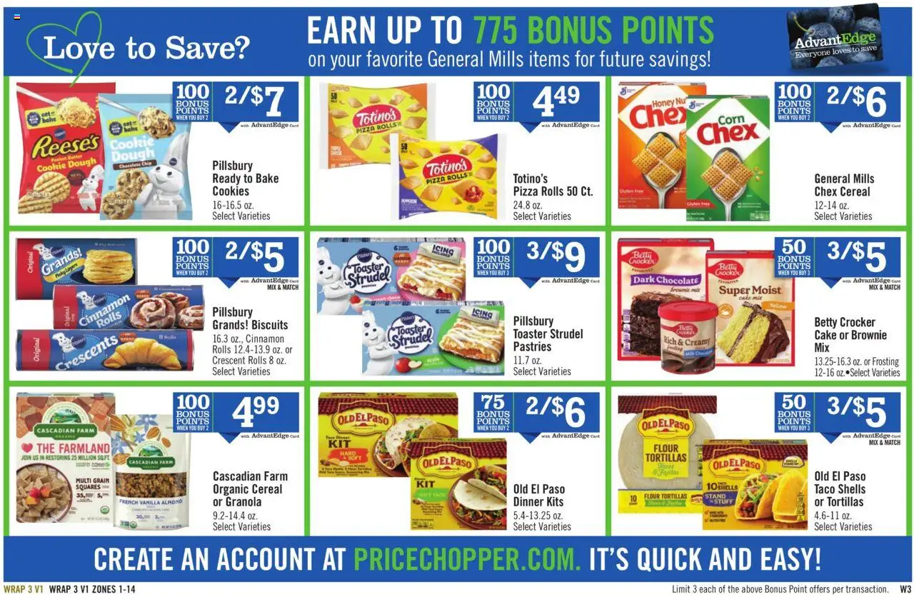 Price Chopper Weekly Ad - valid from 07.09.2025 | Page: 15 | Products: Toaster, Corn, Chocolate, Pizza