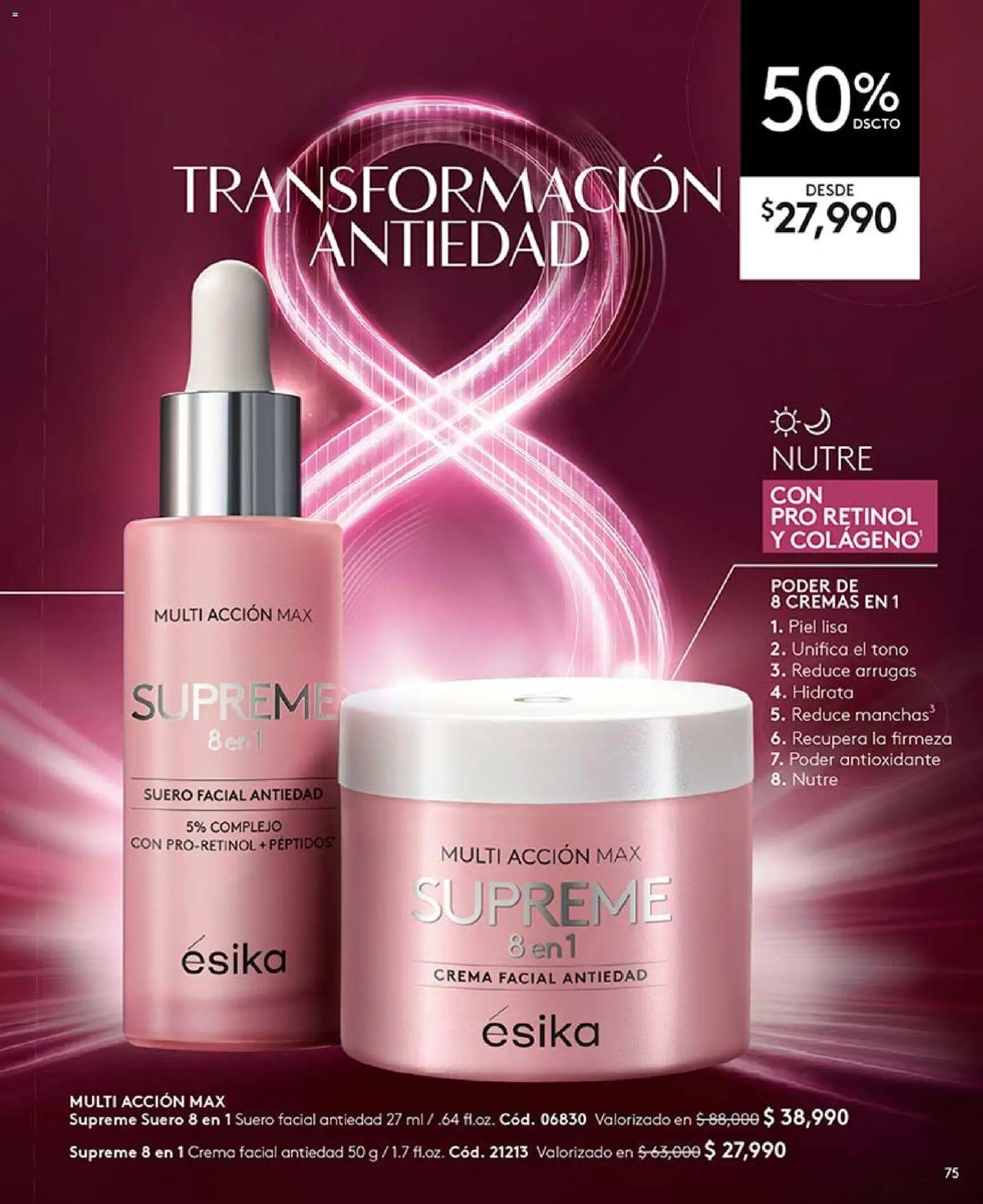 Ésika revista - valida desde el 24.04.2026 | Página: 75 | Productos: Crema