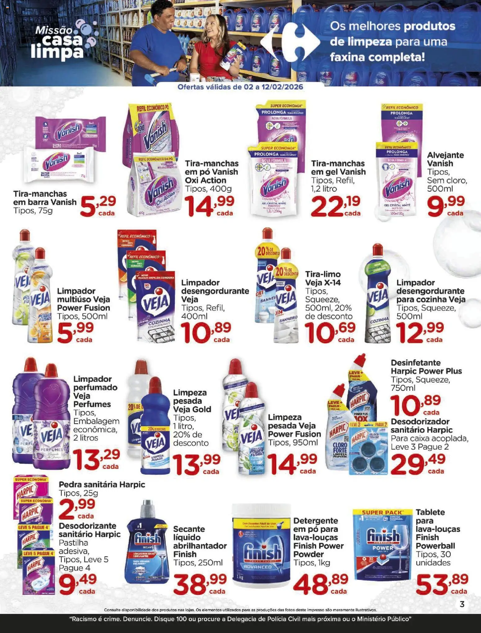 Carrefour Folheto - válido de 02.02.2026 | Página: 3 | Produtos: Pedra sanitária, Detergente, Caixa, Perfumes