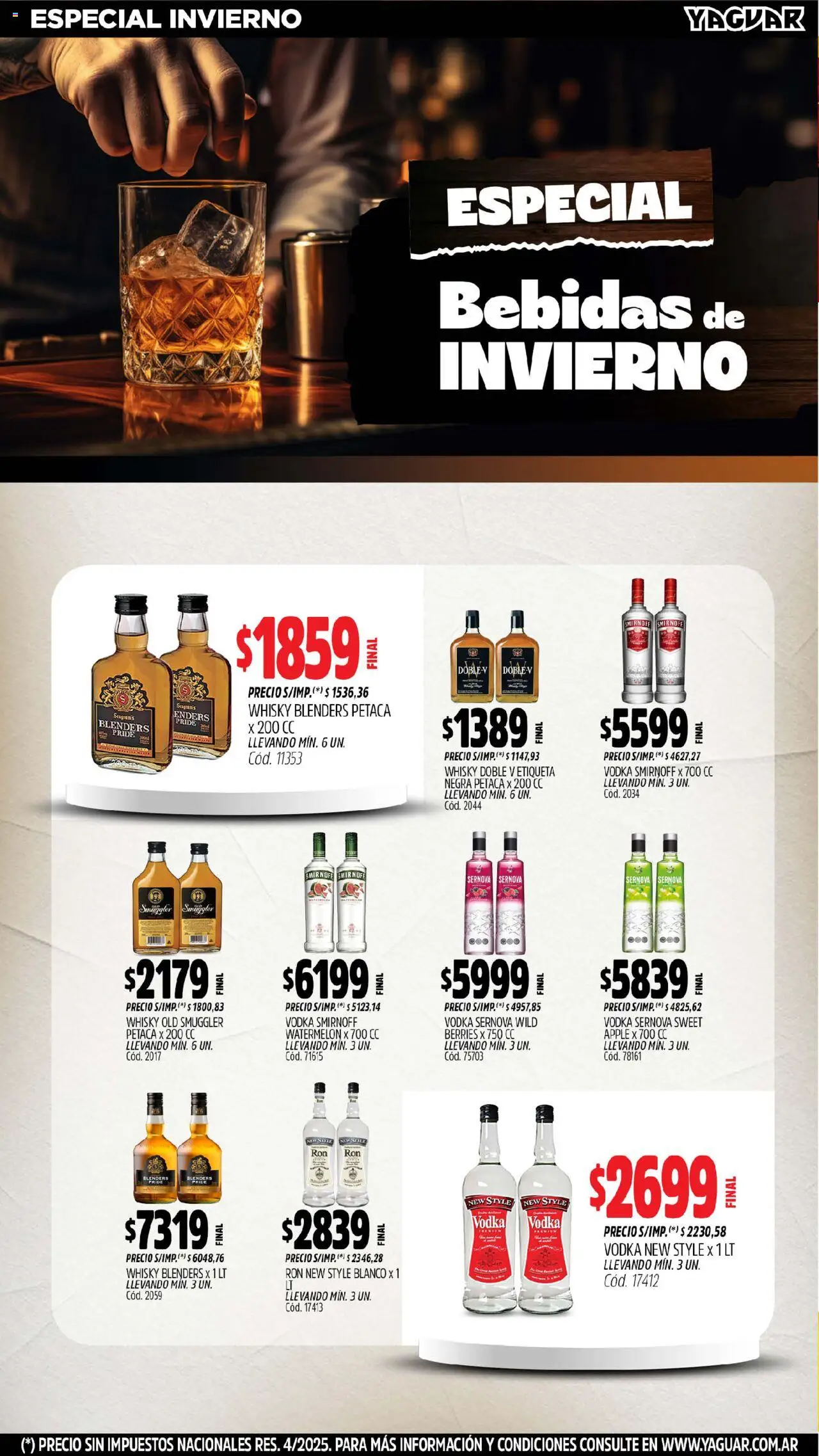 Yaguar - Neuquén │ válido desde el 04.08.2025 | Página: 4 | Productos: Vodka, Whisky