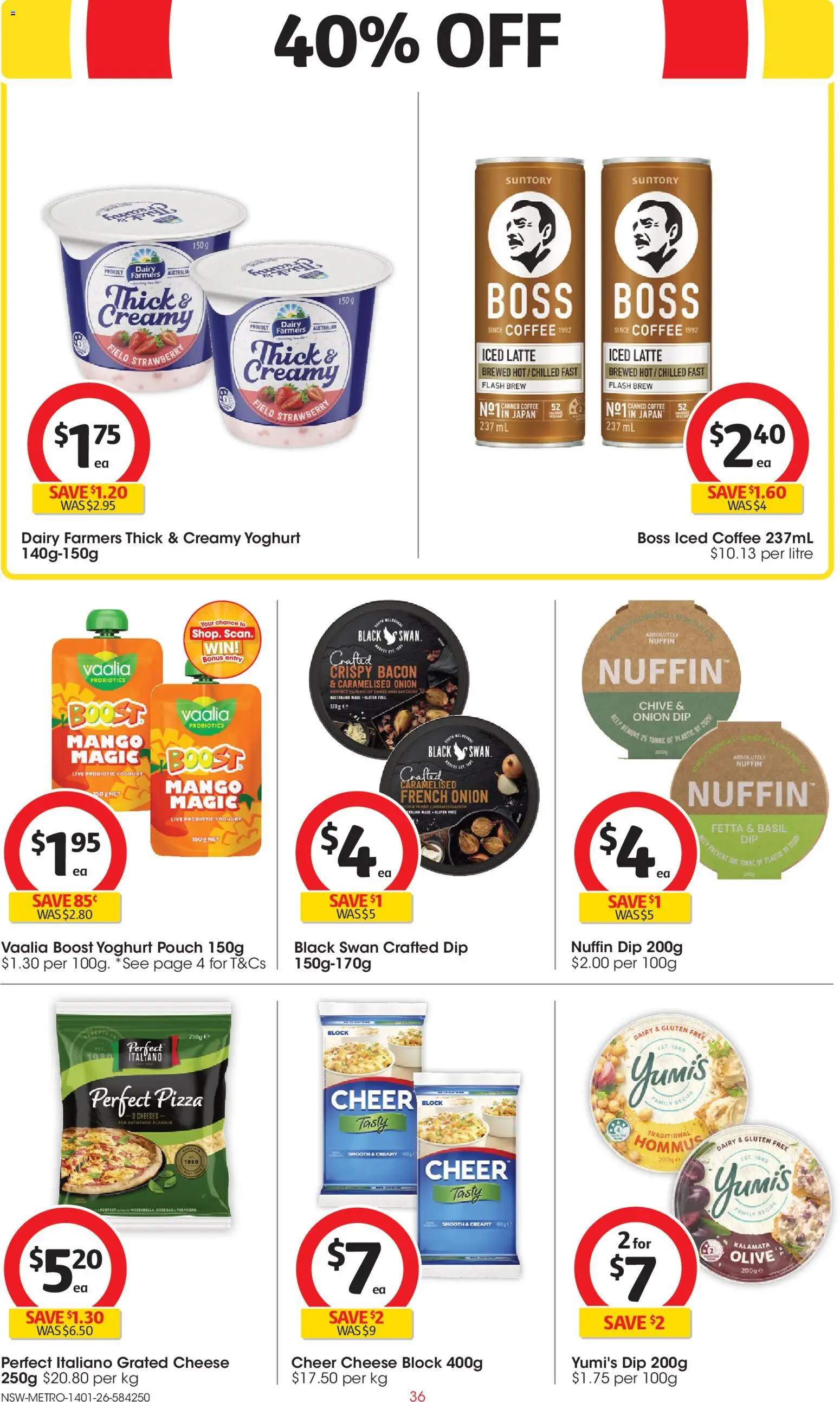 Coles catalogue - valid from 14.01.2026 | Page: 36 | Products: Dairy, Cheese, Yoghurt, Mango