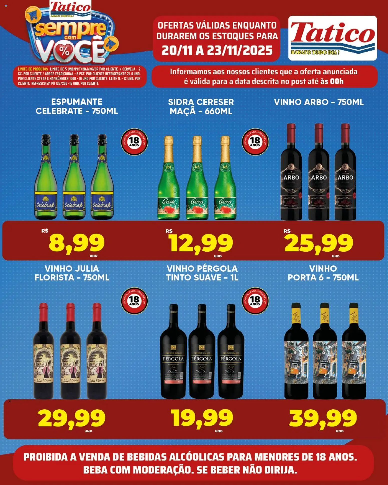 Tatico Folheto - válido de 20.11.2025 | Página: 26 | Produtos: Pó, Leite, Vinho, Refrigerante