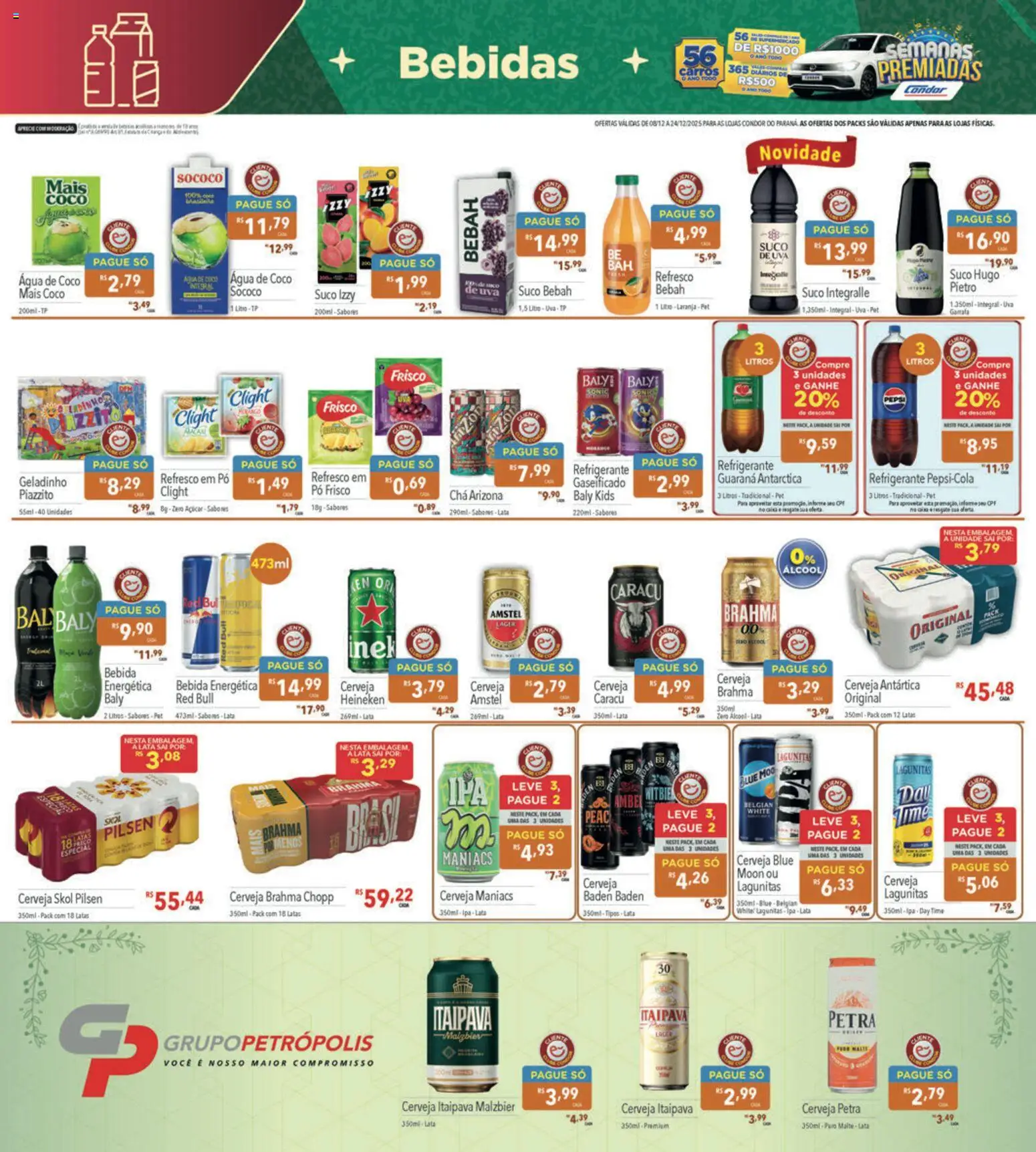 Supermercados Condor Folheto - válido de 08.12.2025 | Página: 18 | Produtos: Coco, Pó, Guaraná, Açúcar