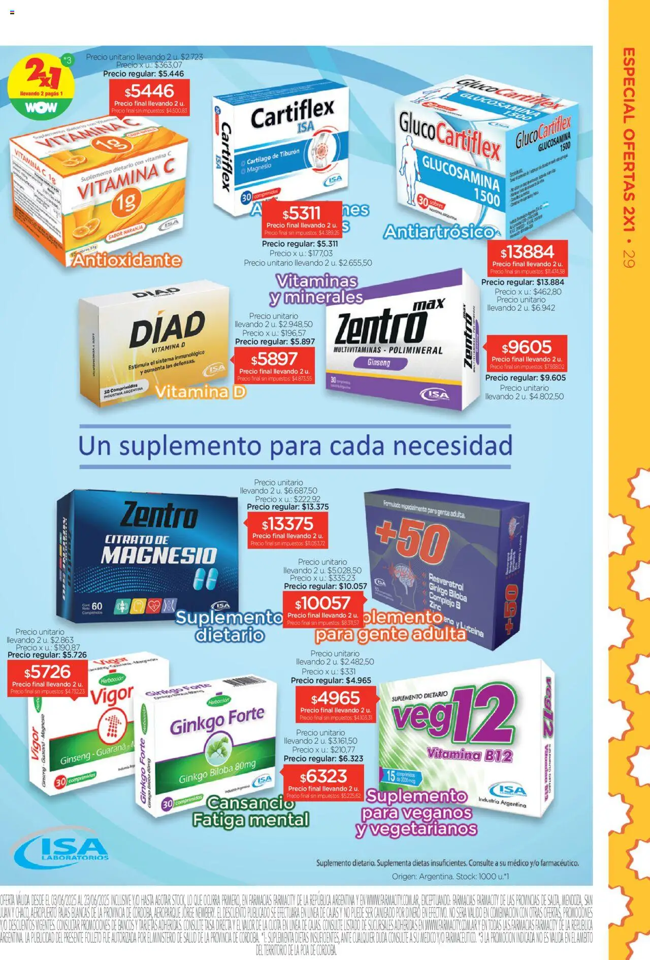 Farmacity catálogo │ válido desde el 03.06.2025 | Página: 29 | Productos: Vitaminas, Suplemento dietario