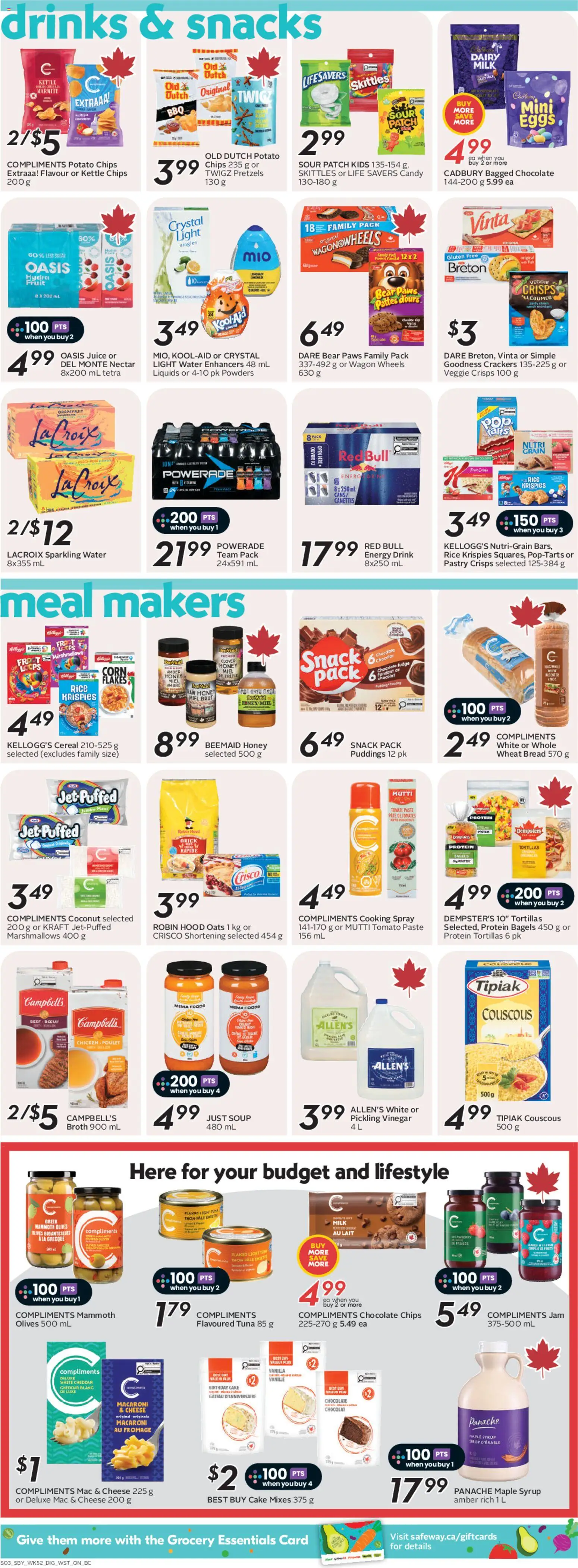Safeway flyer valid from 23.04.2026 | Page: 11 | Products: Kettle, Cheese, Bread, Juice