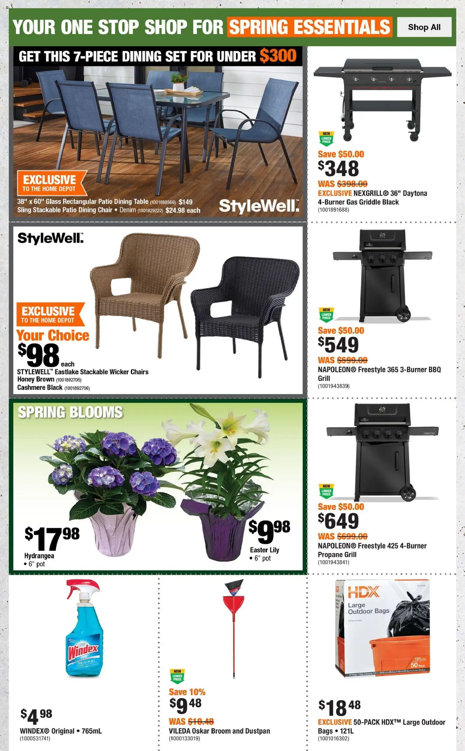 Home Depot flyer valid from 19.03.2026 | Page: 2 | Products: Bag, Grill, Table