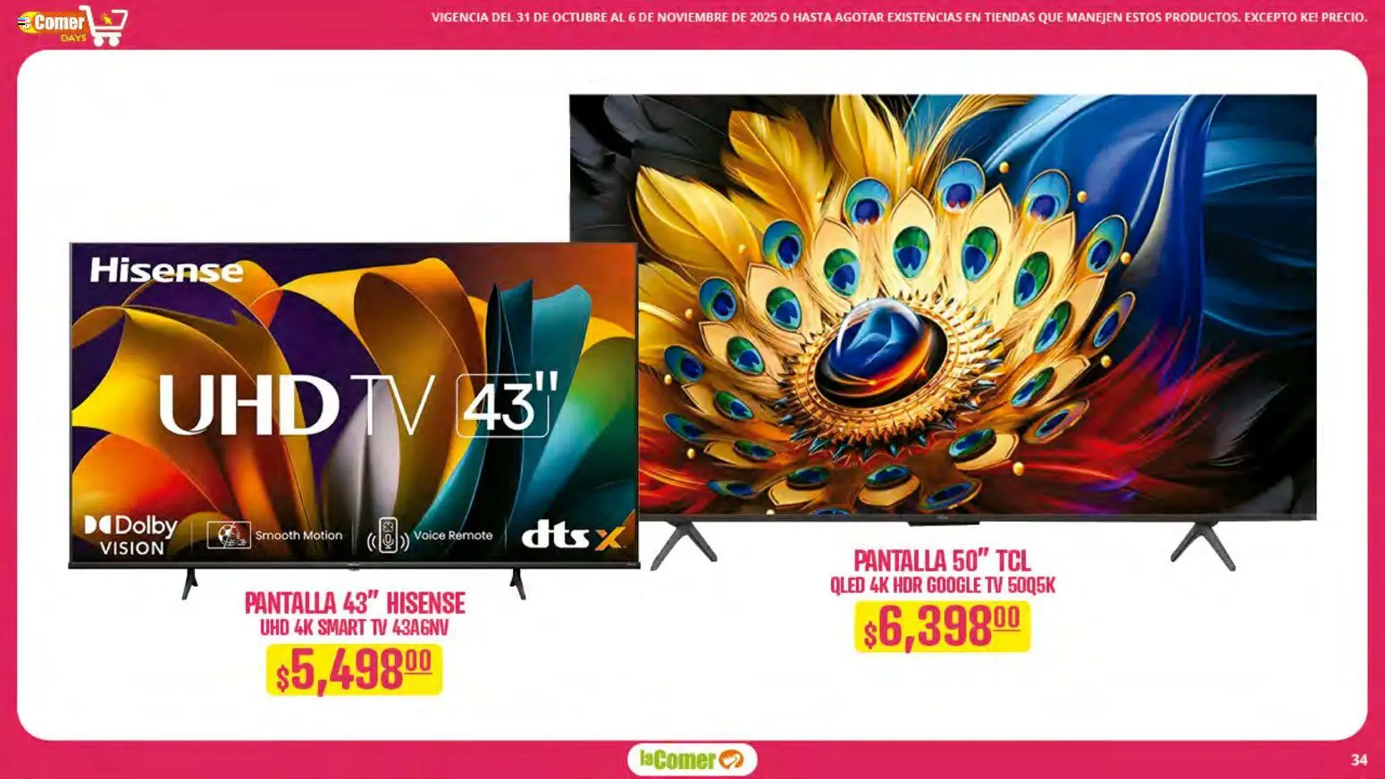 Nuevas ofertas de La Comer válidas en toda la República Mexicana desde el 31.10.2025. ¡Encuentra las mejores ofertas en La Comer folleto! | Página: 34