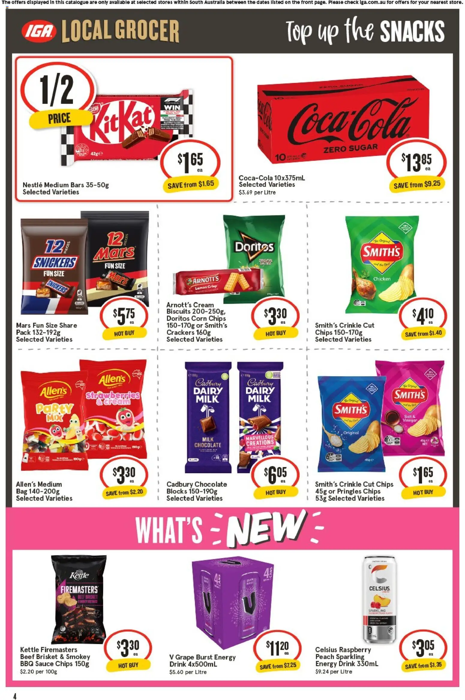 IGA catalogue - valid from 25.02.2026 | Page: 4 | Products: Cream, Sugar, Peach, Bag